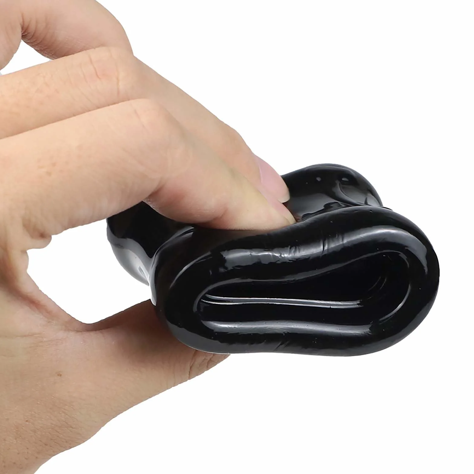 Set di stretching con anelli elastici leggeri e resistenti, anelli morbidi per esercizi da uomo - E65IT (Black)