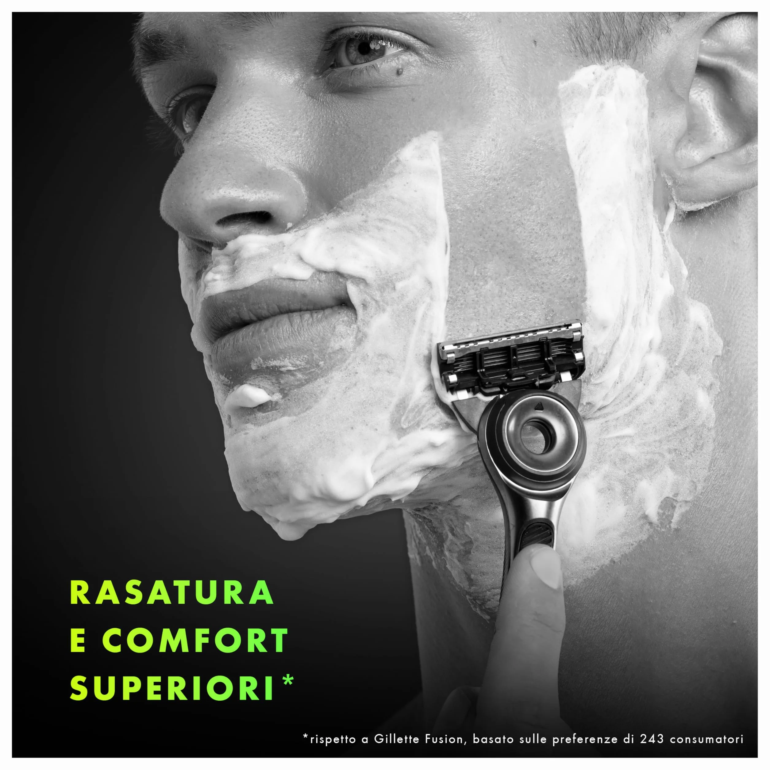 Gillette Labs Rasoio Barba Manuale con Barra Integrata, 1 Manico, 5 Lamette Gillette di Ricambio, con Base Magnetica, Grigio, Rasoio Barba e Lamette di Ricambio