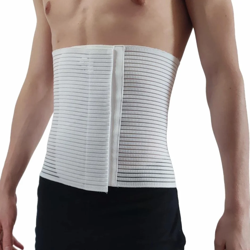 GYOUNG fascia addominale lombare bianca a strappo, guaina uomo donna contenitiva, panciera elastica post operatoria, contenimento ernia, pancera post parto, bustino