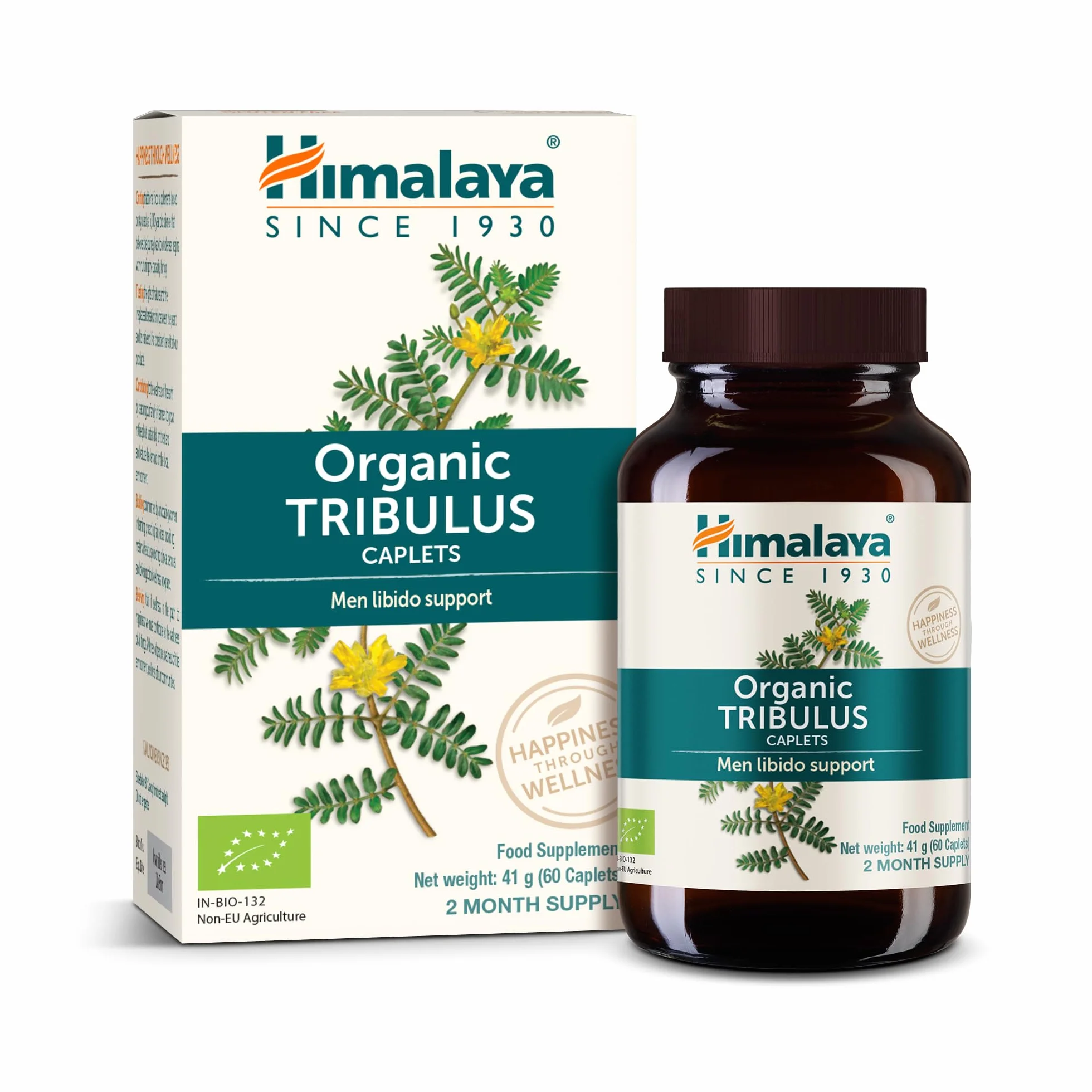 Himalaya Tribulus organico Gokshura 688 mg 60 capsule salute maschile libido supporto urinario