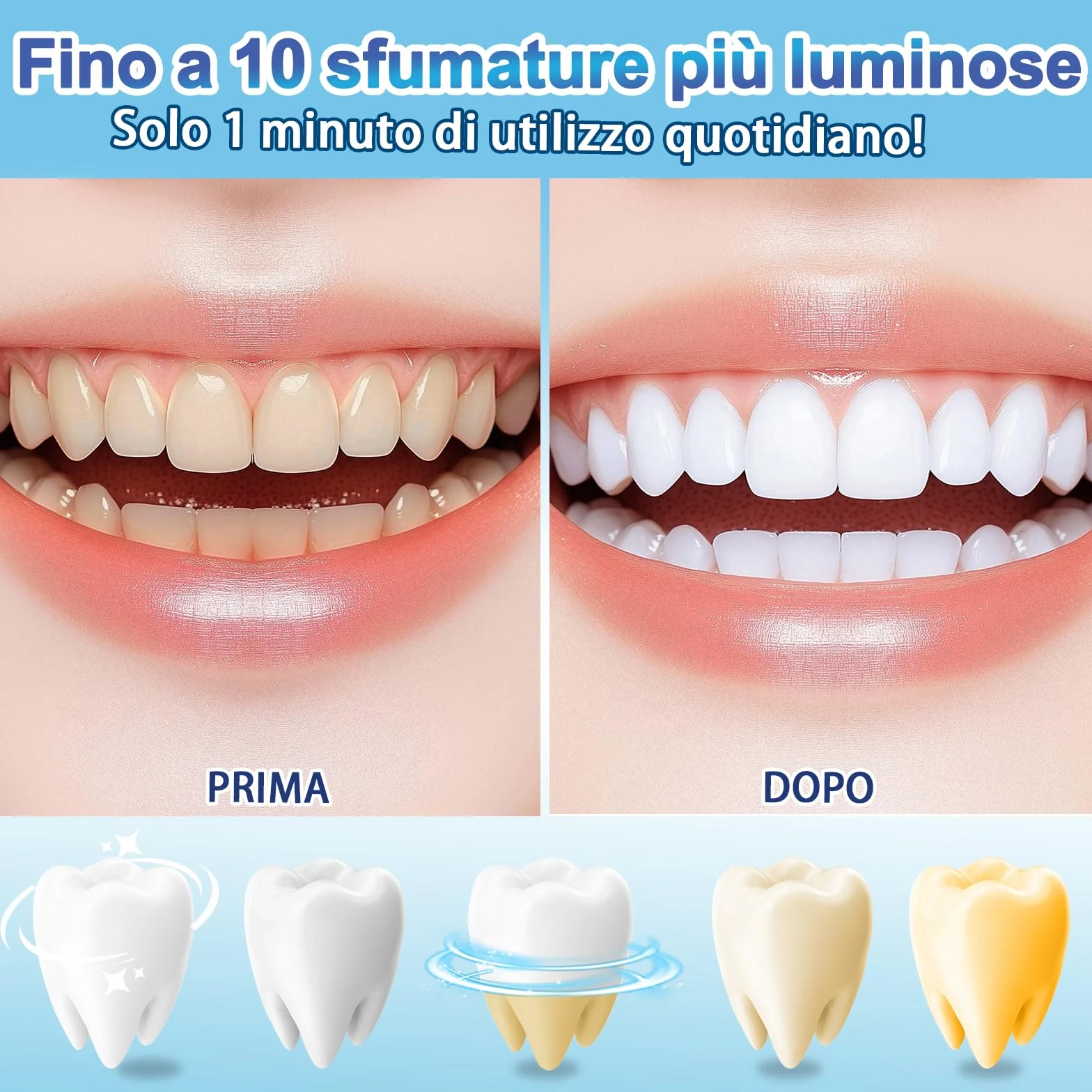 Profesjonalny zestaw penna sbiancante per denti (4 penne), gel sbiancante dentale, sbiancanti denti istantanei