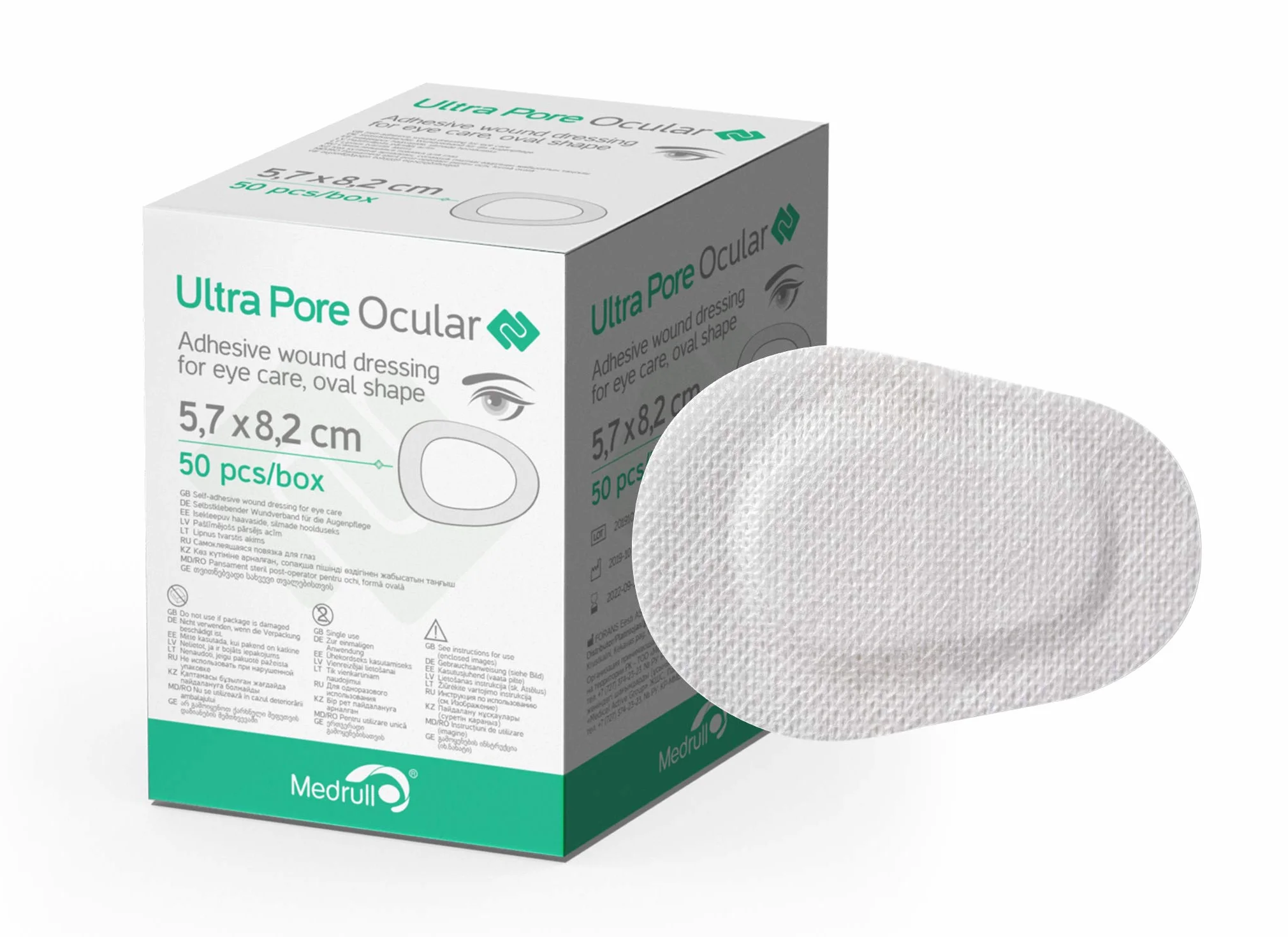 Medrull Cerotto Adesivo Per Medicazione Oculare Sterile 50 Pezzi 180 Gr
