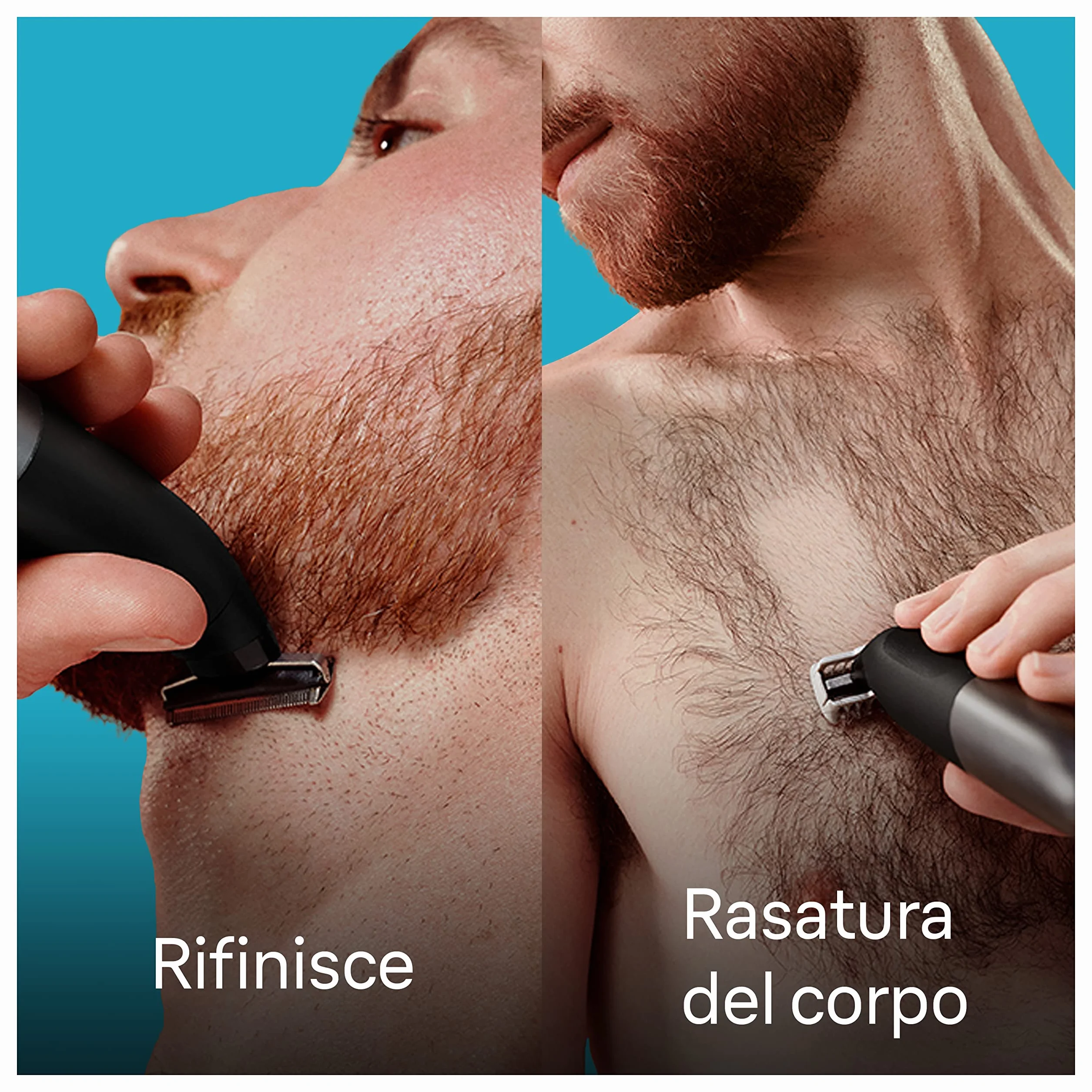 Braun XT3200 Series X Rasoio Elettrico Barba e Capelli, Testina Flessibile 4D, 45 Minuti Senza Fili