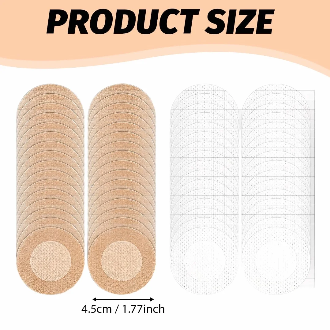 Copertine per capezzoli da Uomo, 100 Pezzi (50Pairs) Copricapezzoli per Uomo, Copri Capezzoli Adesivi, Anti-Sudore, Anti-Chafing, Invisibile e Confortevole per Corsa, Sport, Uso Quotidiano