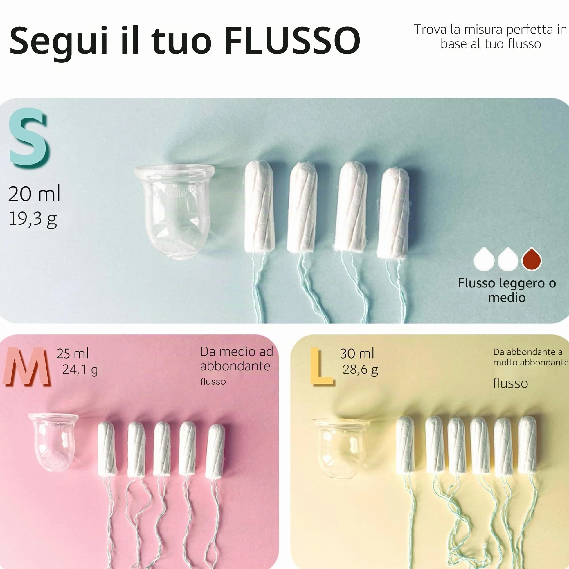 La Cup Luneale - coppetta mestruale - design ergonomico esclusivo creato con ostetriche - fabbricazione francese - 100% silicone medico al platino (S - Flusso leggero/medio)