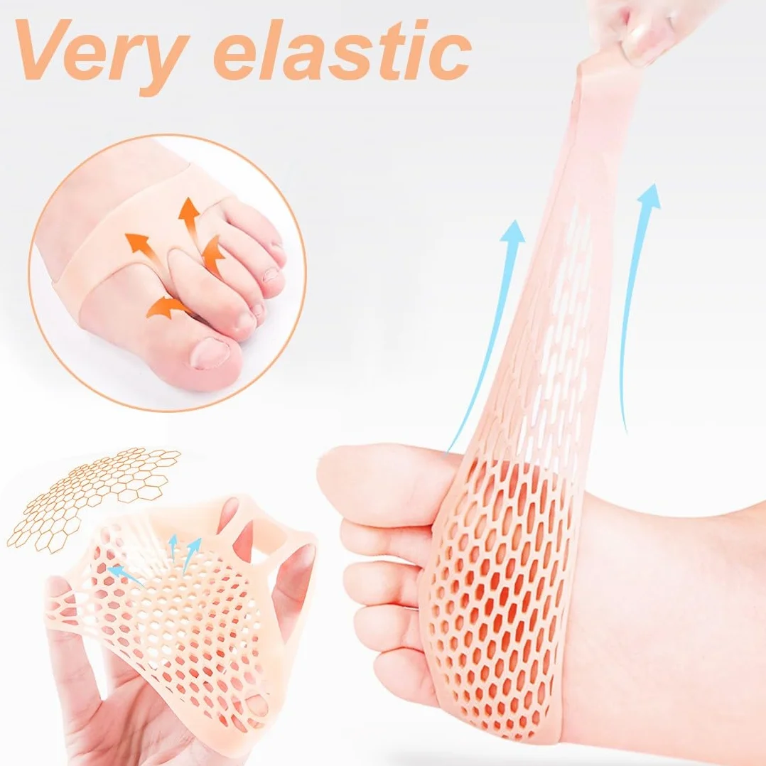 Cuscinetti Metatarsali in Gel Silicone Morbido per Donna e Uomo, Imbottiture per Avampiede per Sollievo Immediato