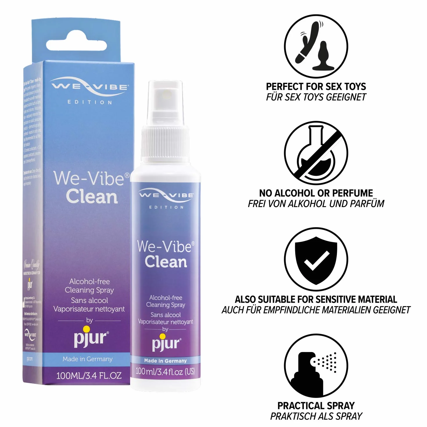 We-Vibe Clean Spray di pulizia per toy We-Vibe 100 ml senza alcol né profumo