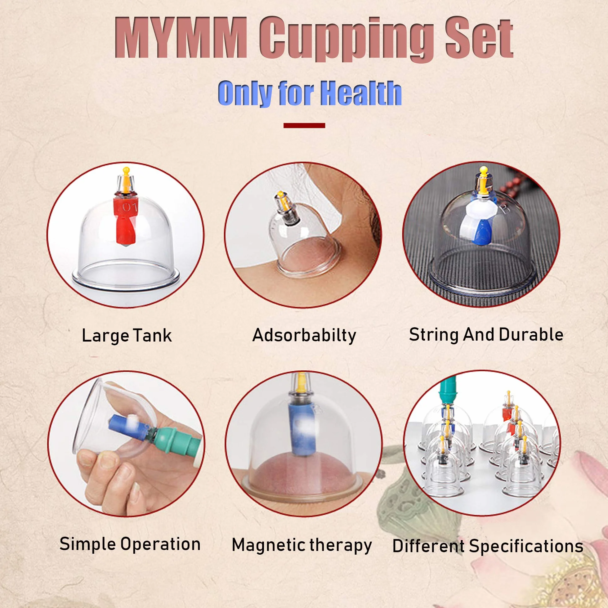 26 coppettazione Set Biomagnetico Tradizionale Professionale Cinese Terapia Massaggio Coppette Set Famiglia Pull Out Kit Coppettazione Sottovuoto/Massaggio Cinese Hijama Aspirazione (12)