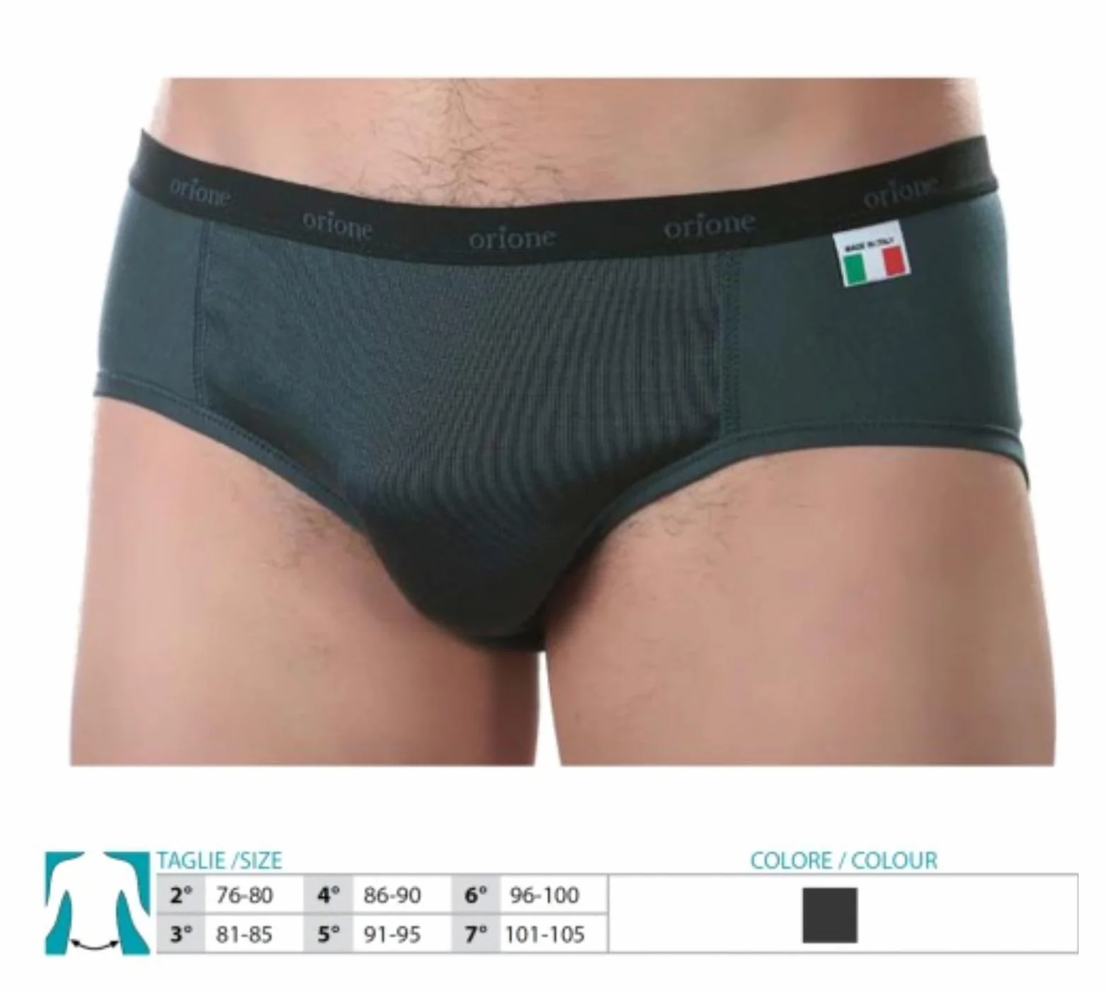 Slip sospensorio ORIONE© per lo sport Art.310 Taglia 6º 96-100 cm.