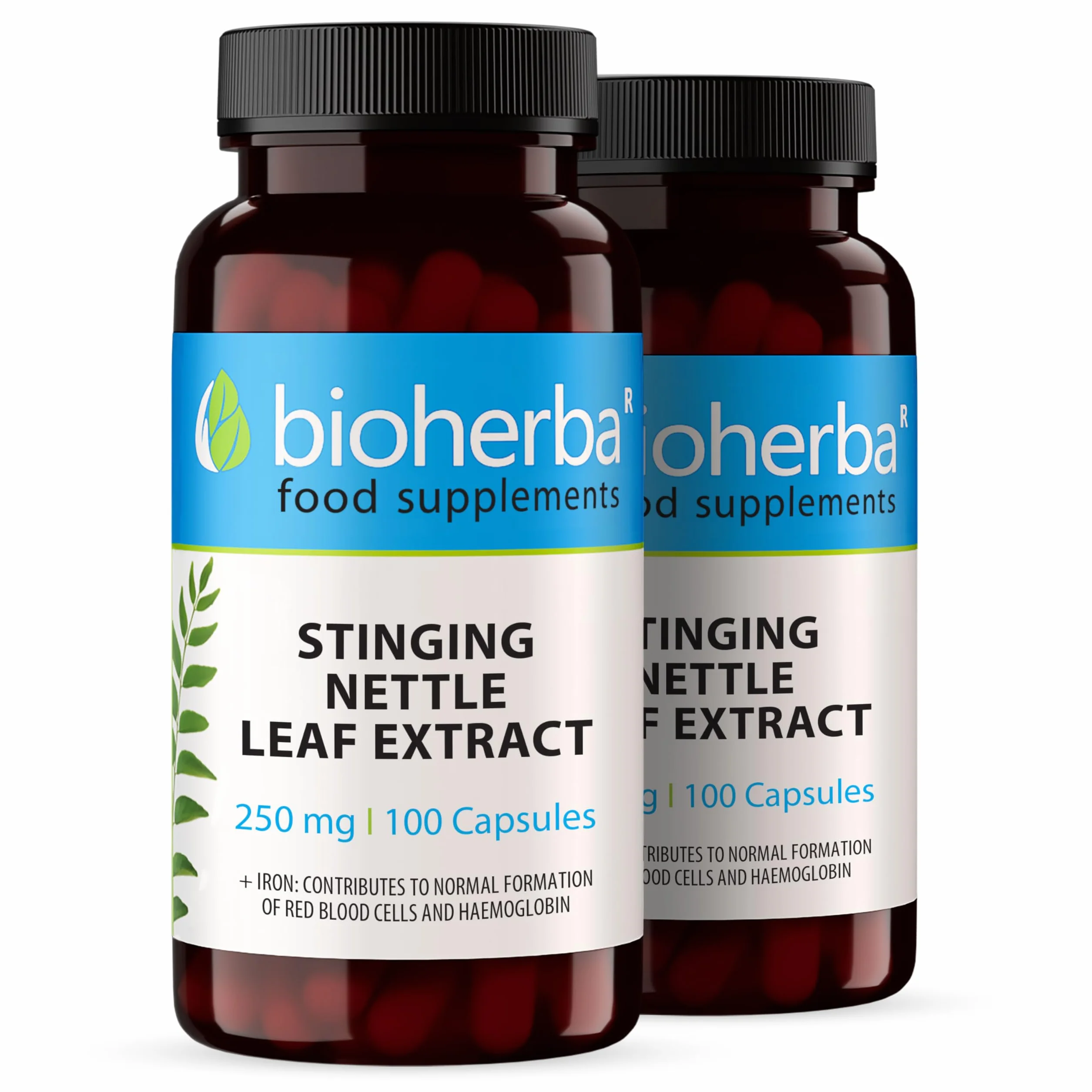 BIOHERBA Ortica Forte Integratore Naturale 250 mg Ferro 200 Capsule