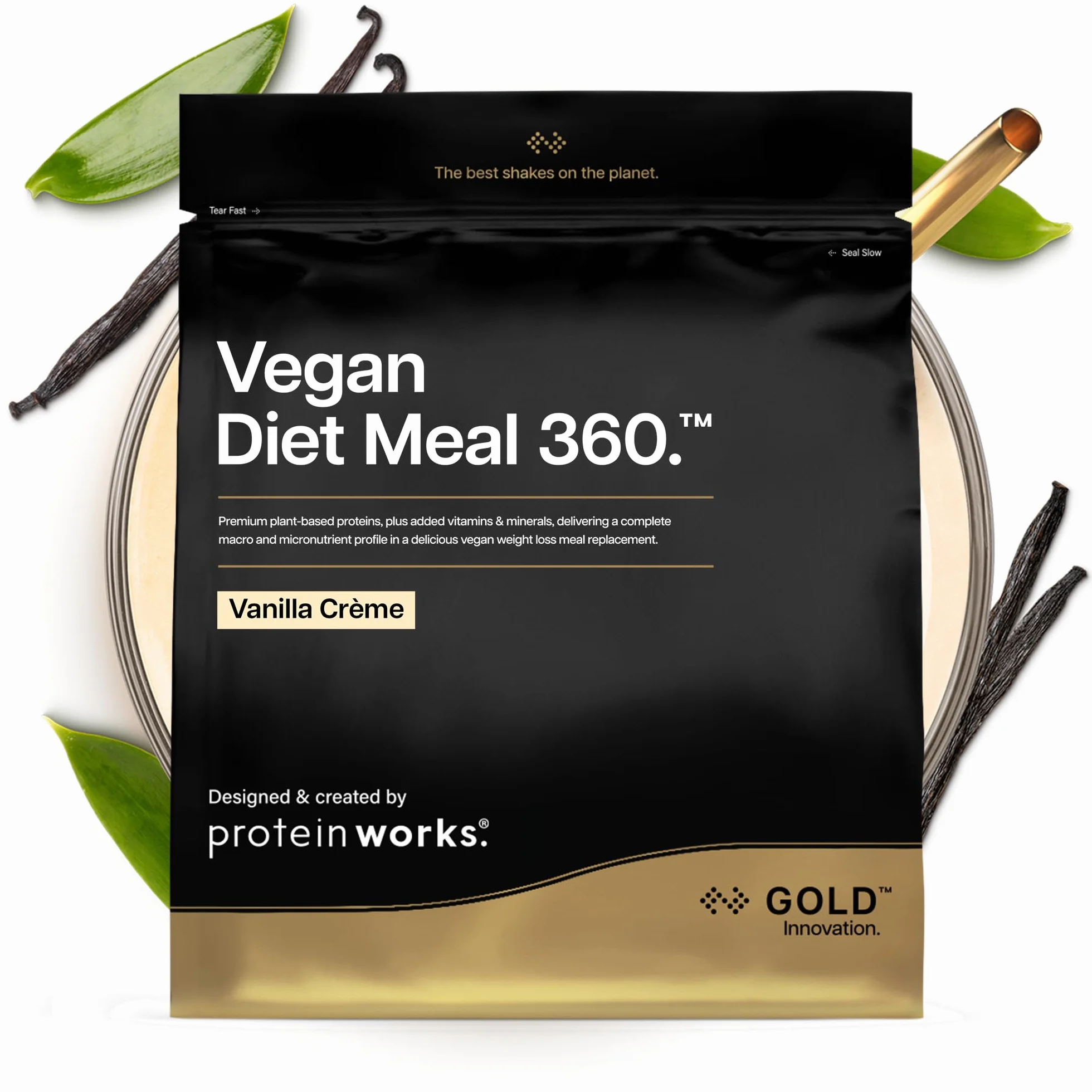 THE PROTEIN WORKS Frullato Sostitutivo Dei Pasti Dietetico Vegano, 100% A Base Vegetale, Vitamine E Minerali Essenziali, Economico, Salutare E Rapido, Crema Alla Vaniglia, 1 kg