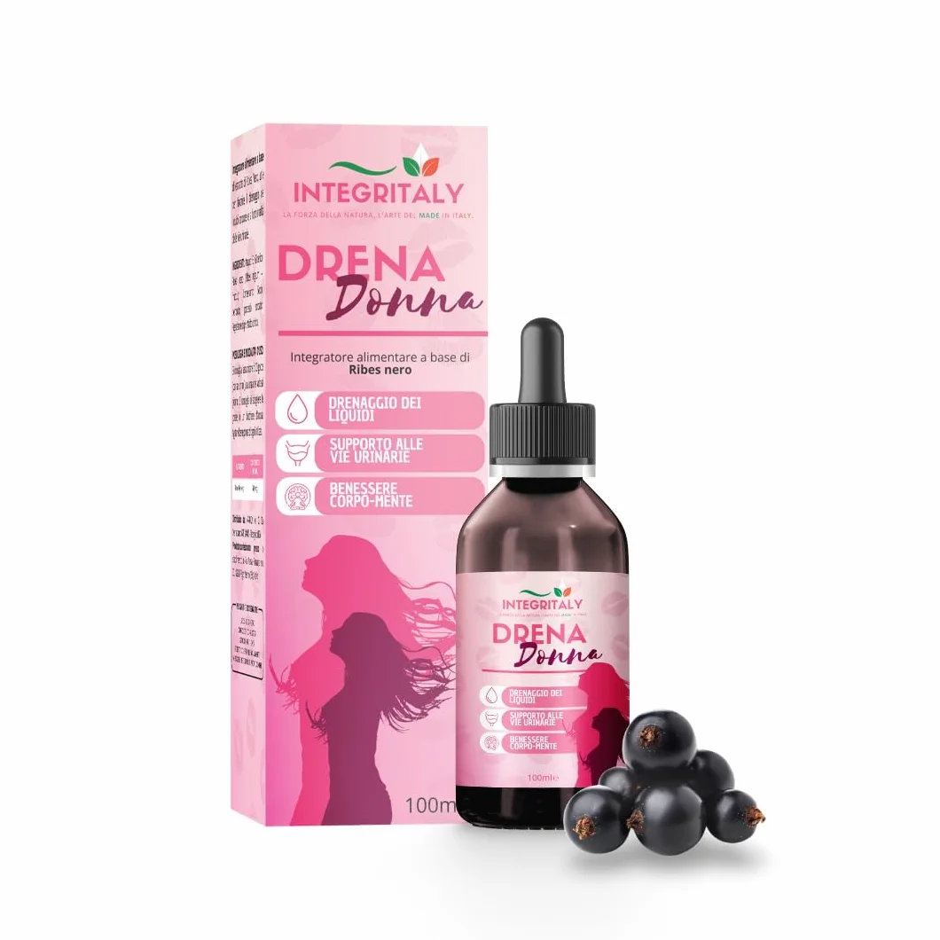 Ribes Nigrum Nero Diuretico Drenate Antiallergico Gocce 100 ML Ritenzione Idrica Allergie Salute Vie Urinarie Respiratorie Made in Italy