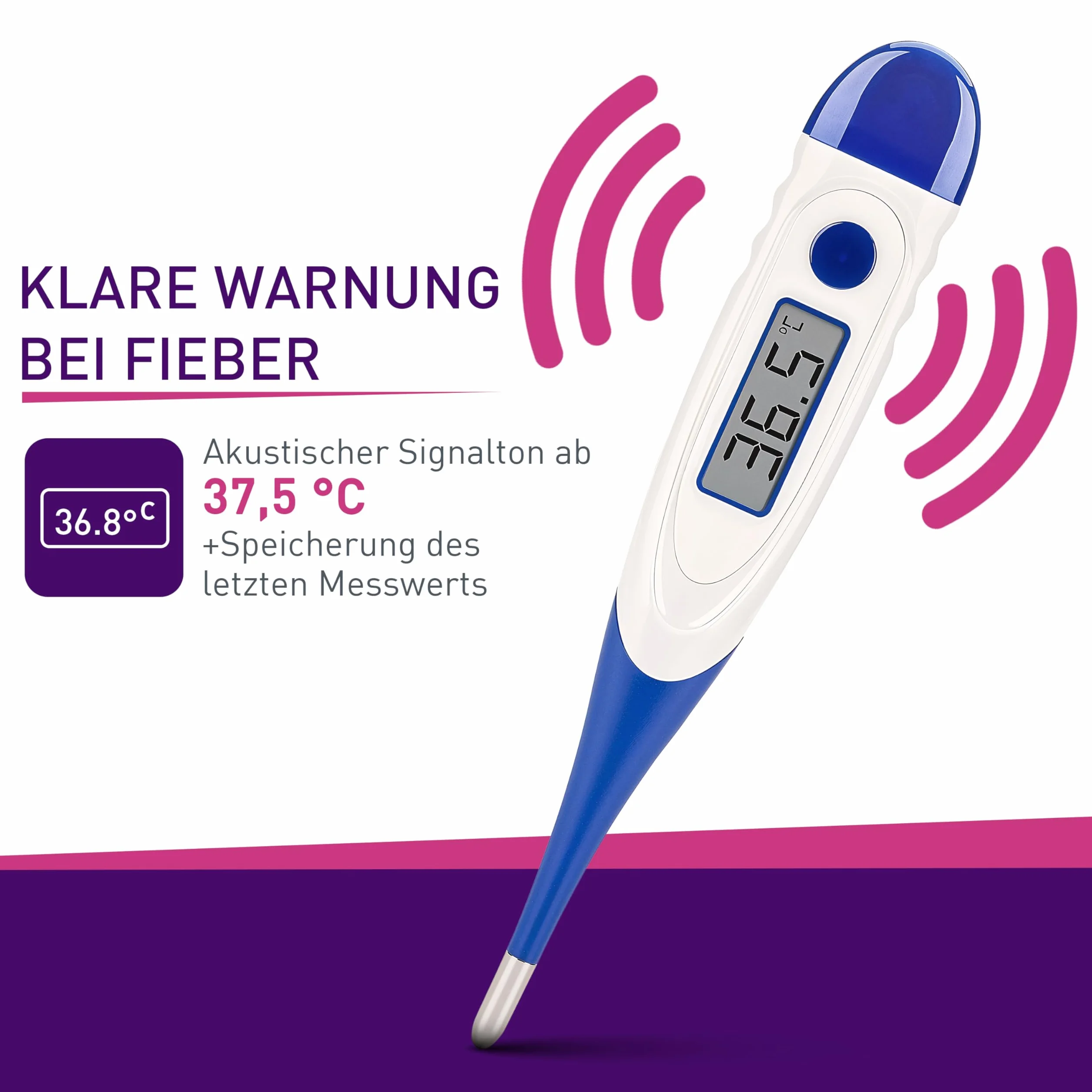 Termometro Febbre Digitale Clinico Corpo Flex Speed SC 1501 blu