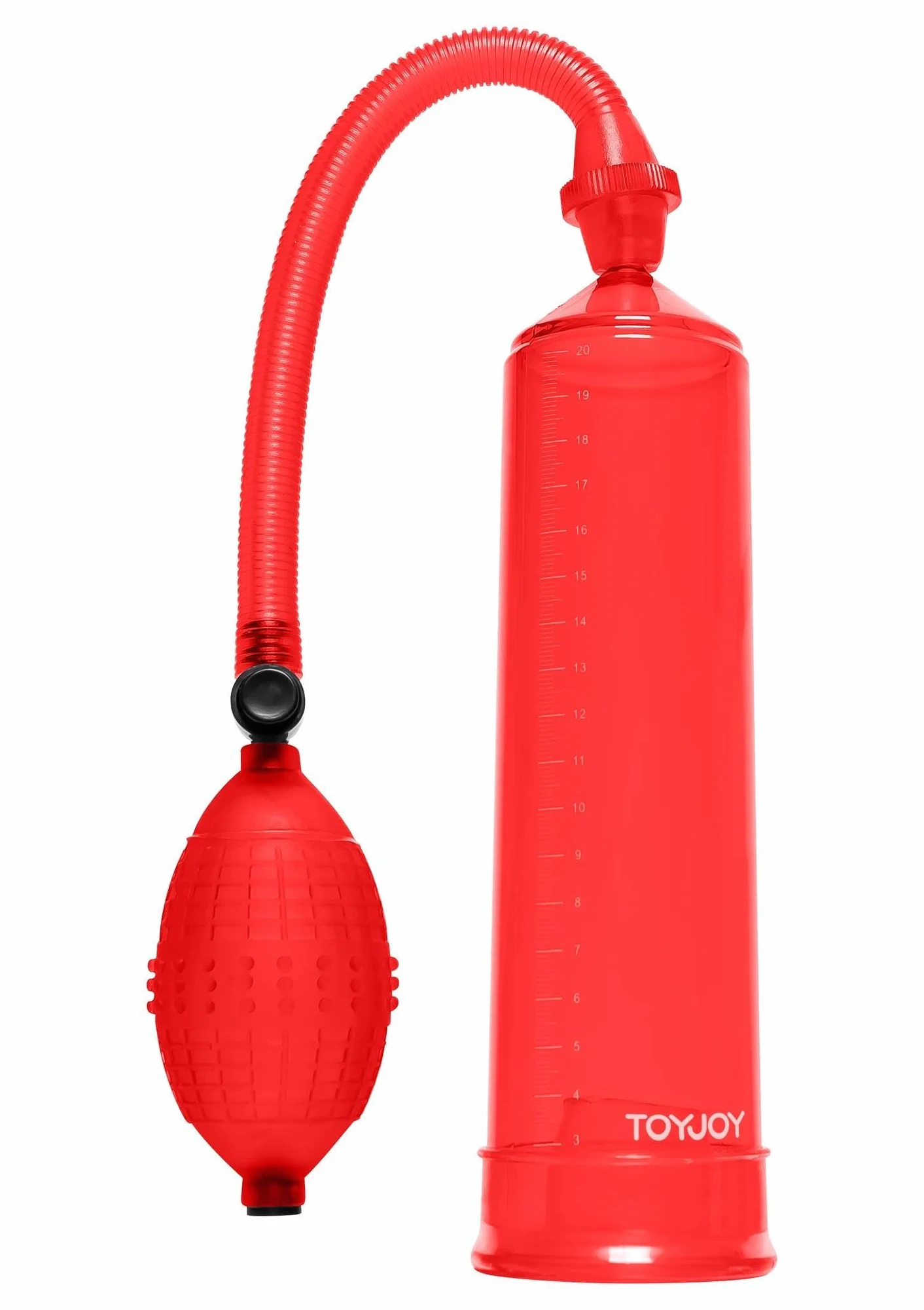 Pompa Sviluppatore Pene 21 x 5,5 cm, ROSSO