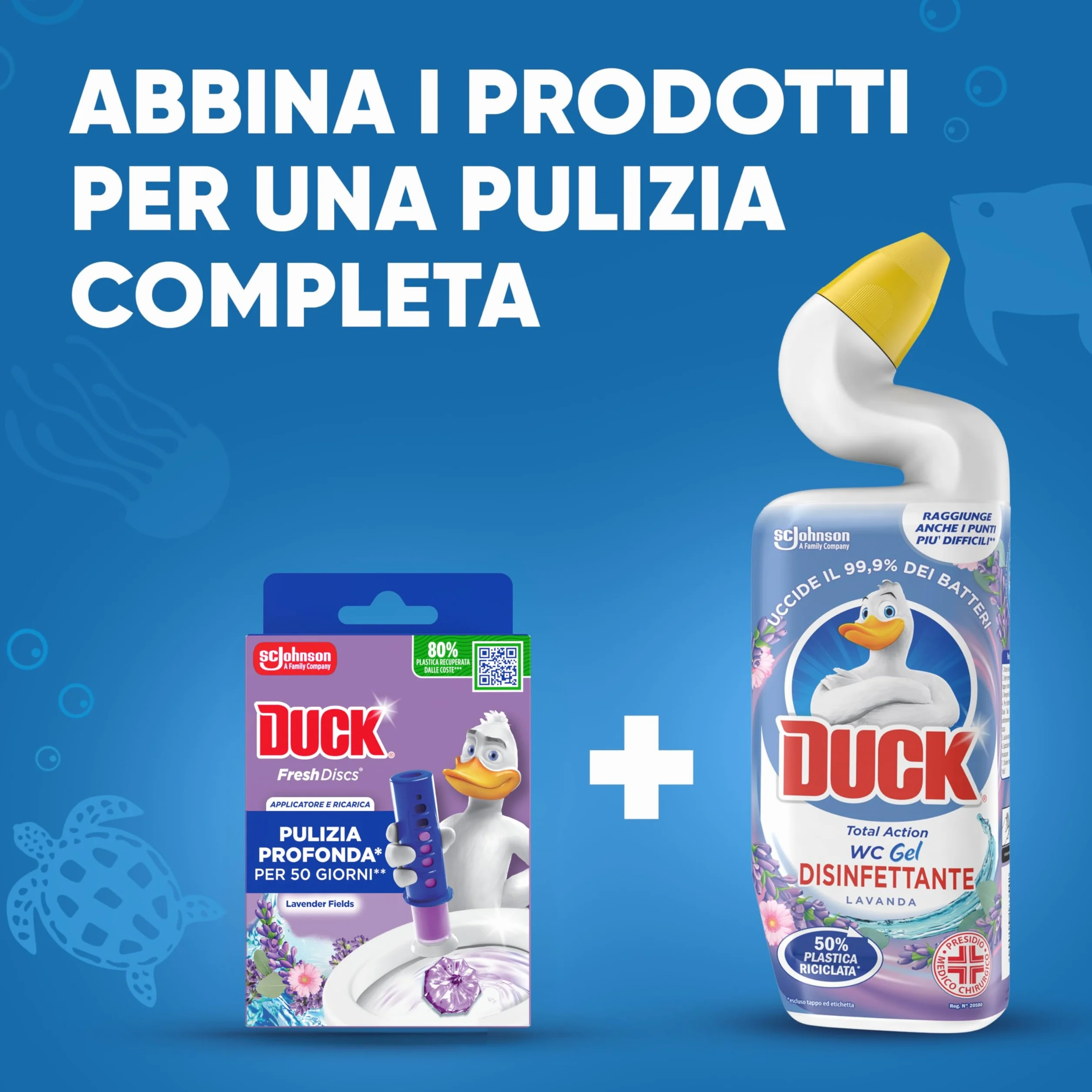 Duck Fresh Discs - Base per Dischi Gel Igienizzanti WC, Fragranza Lavanda- Formato Scorta 5 Applicatori, 30 dischetti