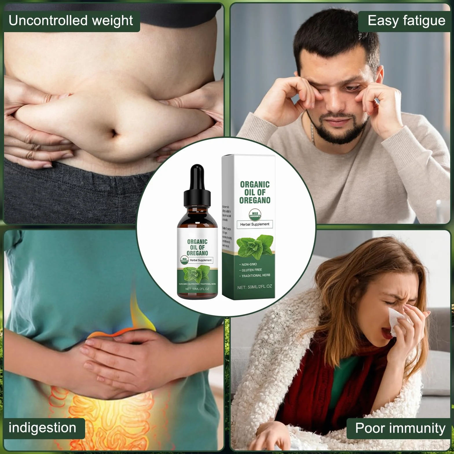 Olio di origano biologico 59 ml per bambini e adulti
