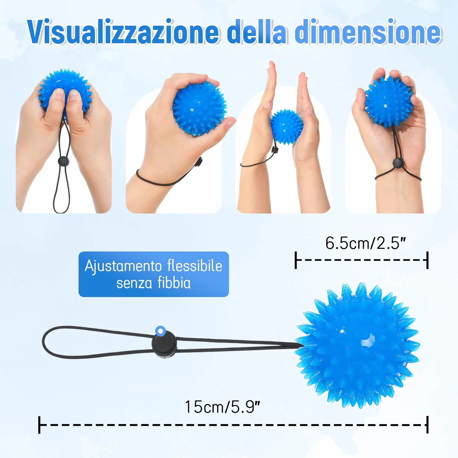 2PCS Pallina Antistress Mano Terapia - due gradi per Mano Massaggio, Riabilitazione Mano