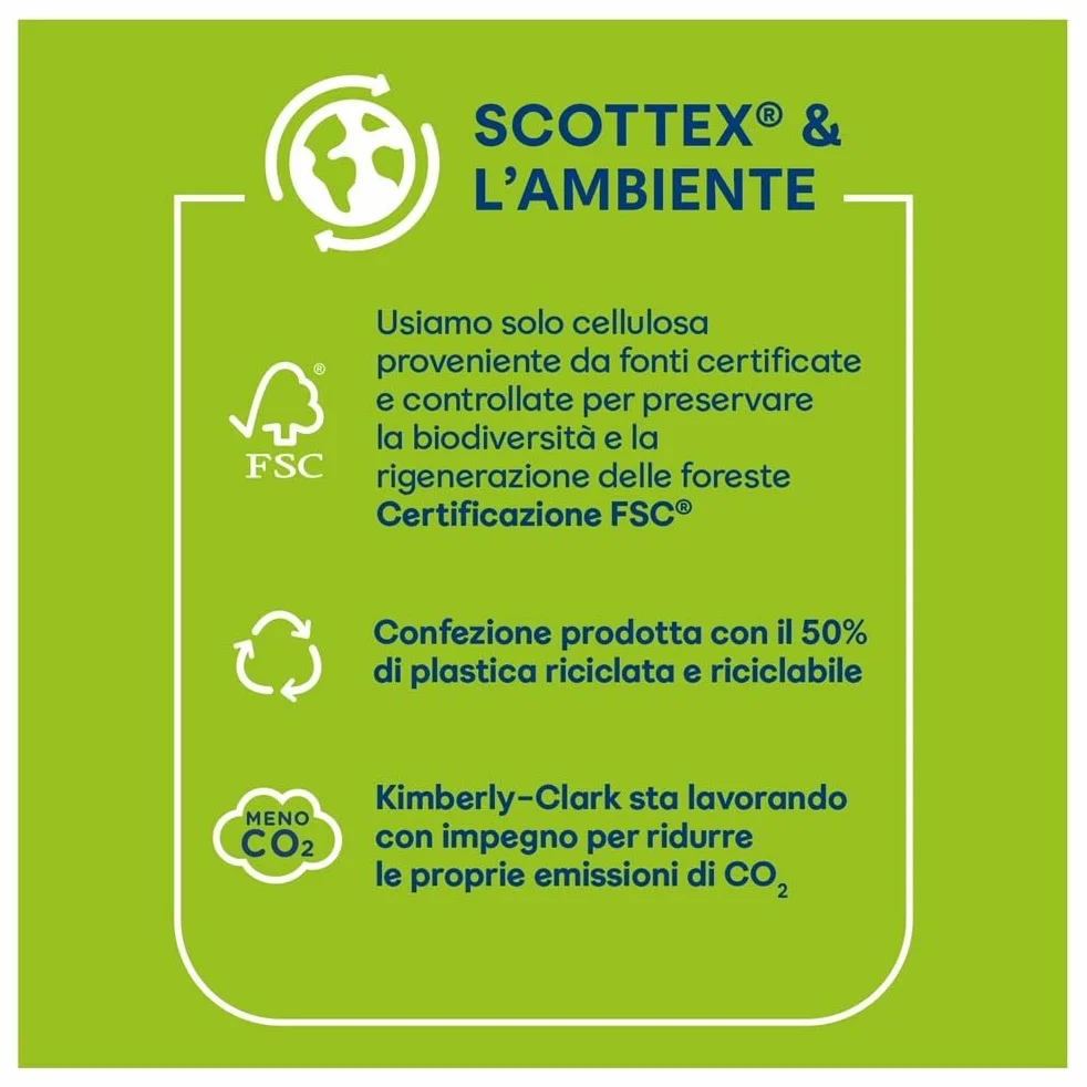 Scottex Carta Igienica Pura e Delicata 5 Veli PH Neutro 20 Pz