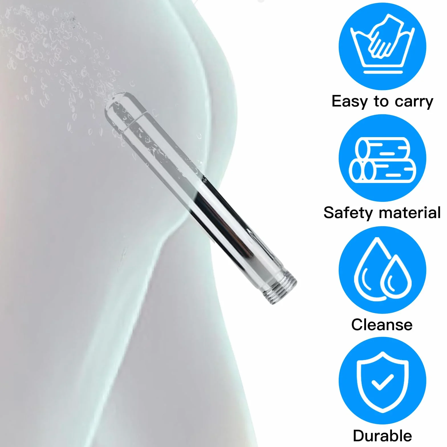 iwobi Doccia Clistere in Alluminio,Soffioni Doccia per clistere Detergente per Anale Vaginale Colonic,con 3 Soffione per Doccia