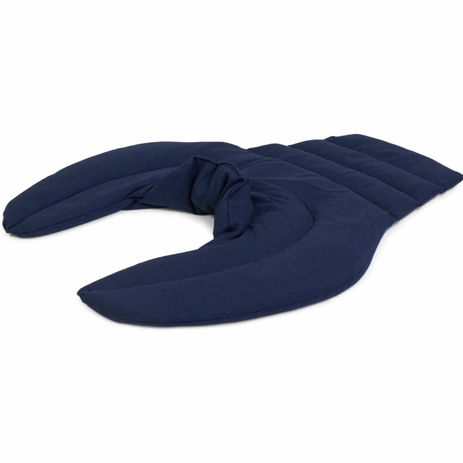 Cuscino per il collo con forma a U per l'area cervicale - Collo + Spalle + Schiena - Cuscino con noccioli di ciliegia - Cuscino termico - Cuscino per il collo - blu scuro