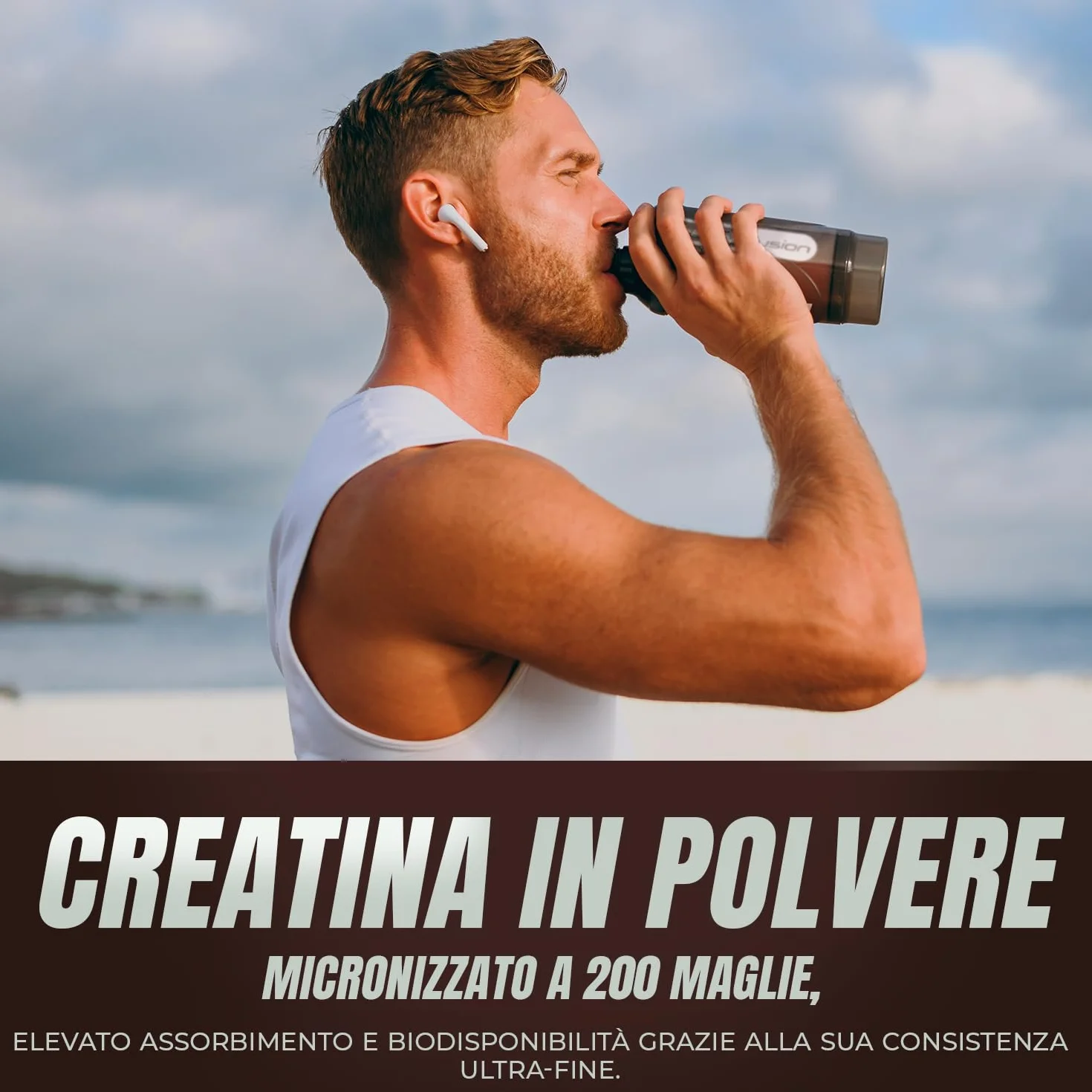 Healthy Fusion Creatina Monoidrato 300g Alta dose 10g per porzione gusto anguria