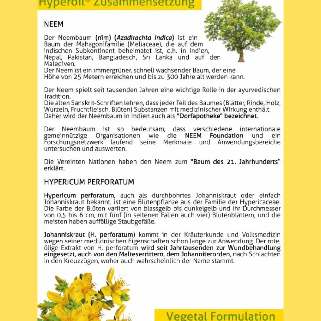 Hyperoil Olio Spray per Lesioni e Alterazioni Cutanee - Piaghe da decubito - Ustioni - Ferite - Dispositivo medico - 100 ml