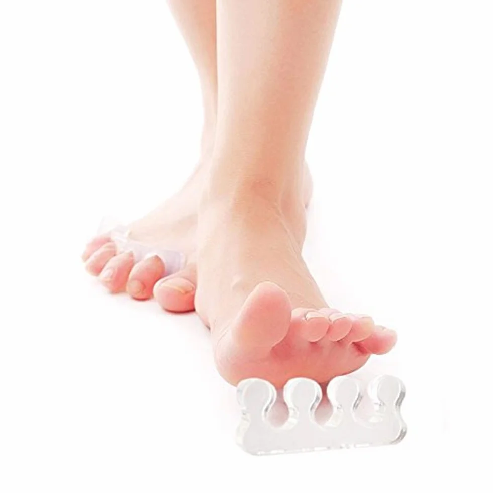 Zehenspreizer Silikon Gel Zehen Separator Set Hallux Korrektur für Frauen Männer 2 Paar