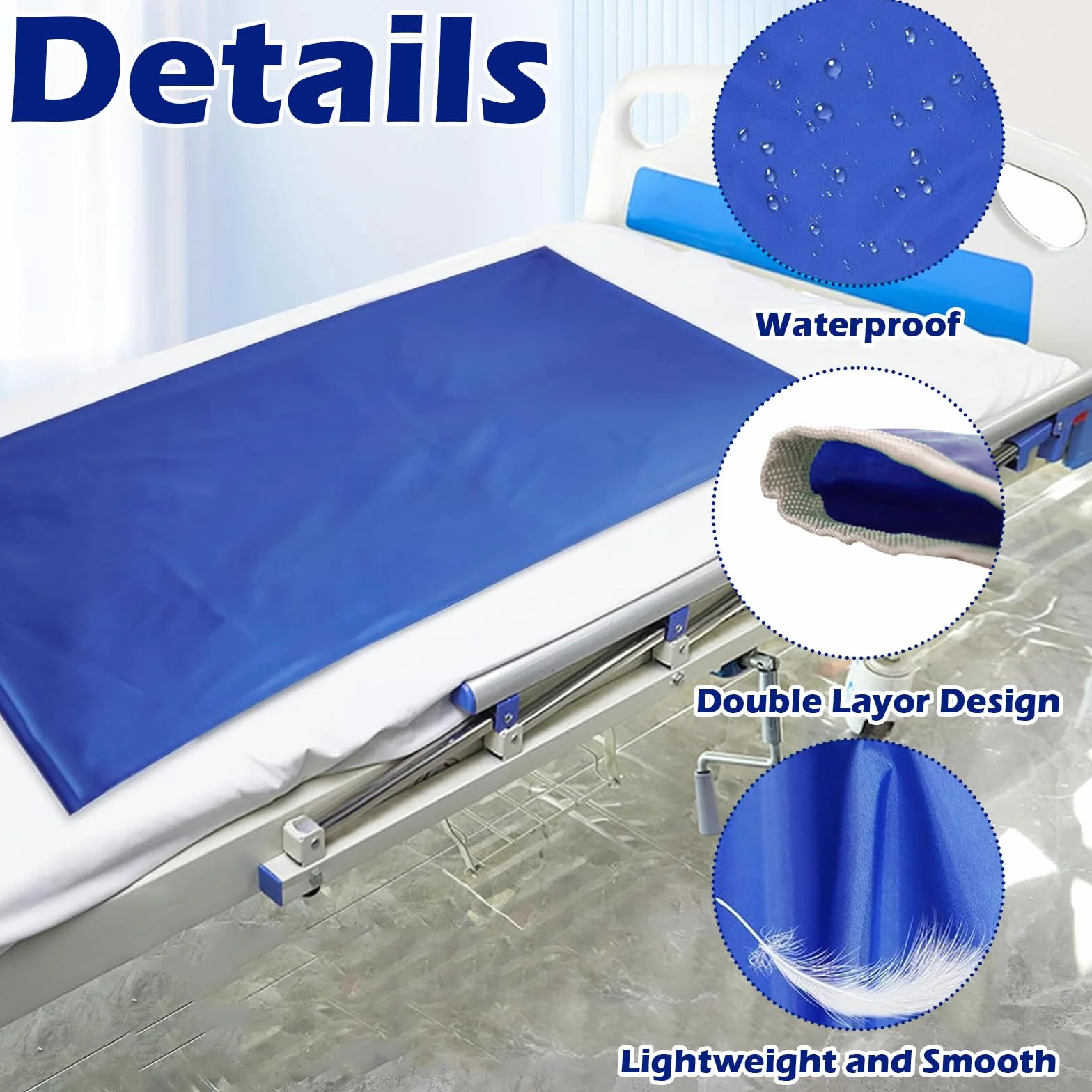 Telo Scivolante per Anziani 115x75 cm Poliestere Antiscivolo