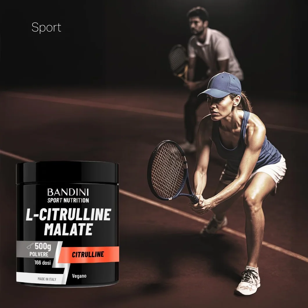 Bandini® L-Citrulline Malate Polvere 500 grammi, 3 grammi di L Citrulline Malat per Dose, Citrullina Malato 2:1 Polvere Insapore, Fermentazione Vegetale, Altamente dosata, Vegan, Booster Pre Workout