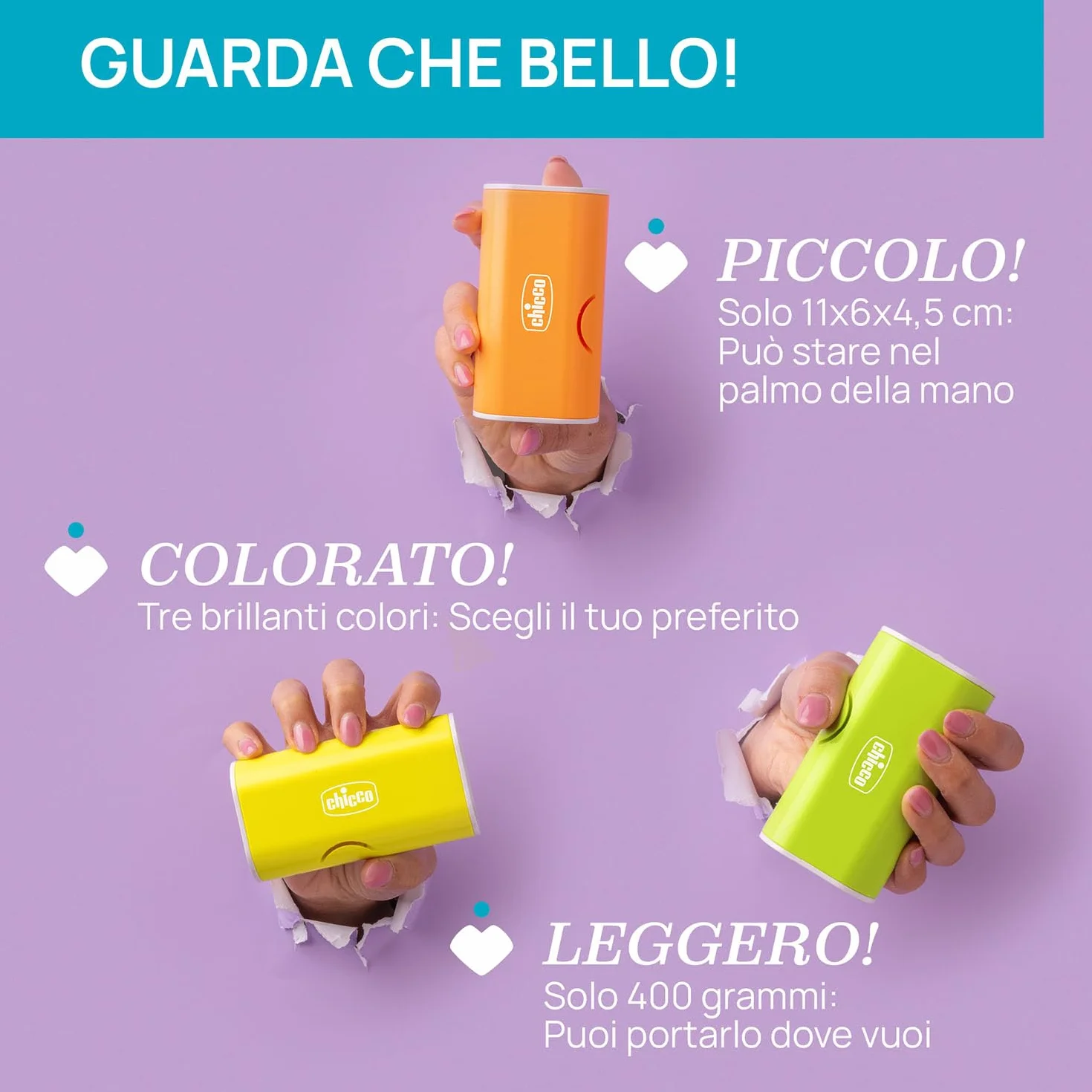 Chicco Nebulizzatore a Micropistone Portatile Silenzioso per Bambini e Adulti