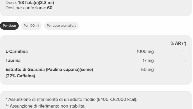 Prozis Xtreme L-Carnitine, 20 Fiale - 60 dosi - carnitina liquida ultra concentrata. Bruciagrassi, dimagrante Assorbimento rapido (20 fiale, tropicale)