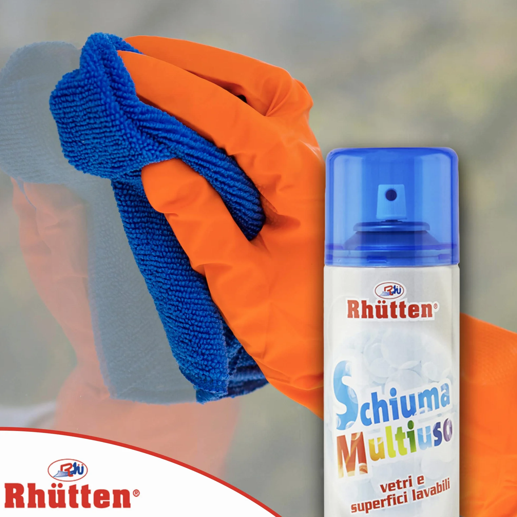 Schiuma Multiuso Igienizzante con Ammoniaca 400ml Spray Detergente per Superfici Lavabili