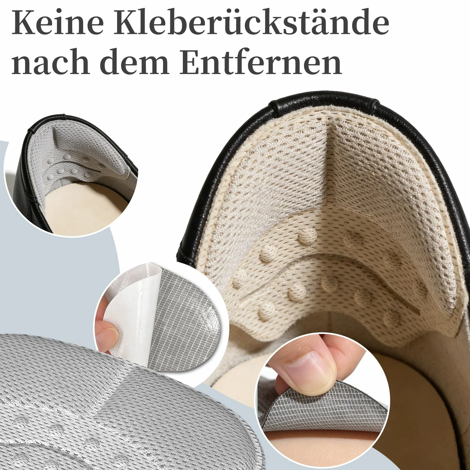 SURFOU 6 Paia Cuscinetti per Scarpe Troppo Grandi, Proteggi Tallone Autoadesivi Antiscivolo, Inserti Morbidi, Migliora la Vestibilità, Adatto per Tacchi, Sneakers e Modelli Casual da Uomo e Donna