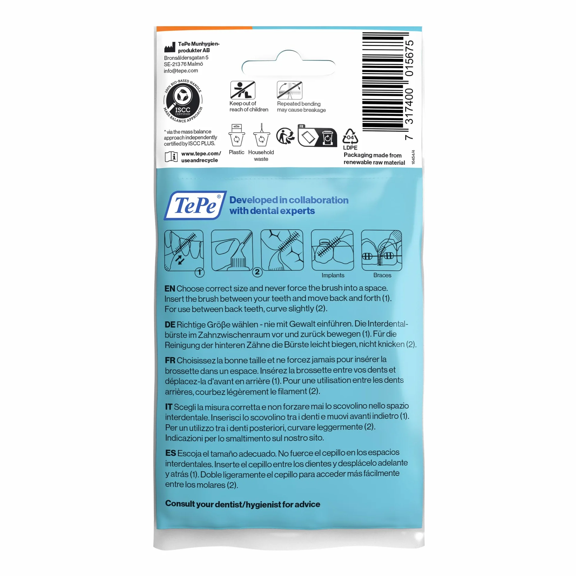 TePe Scovolino Original Arancione 0.45mm ISO 1 8pz