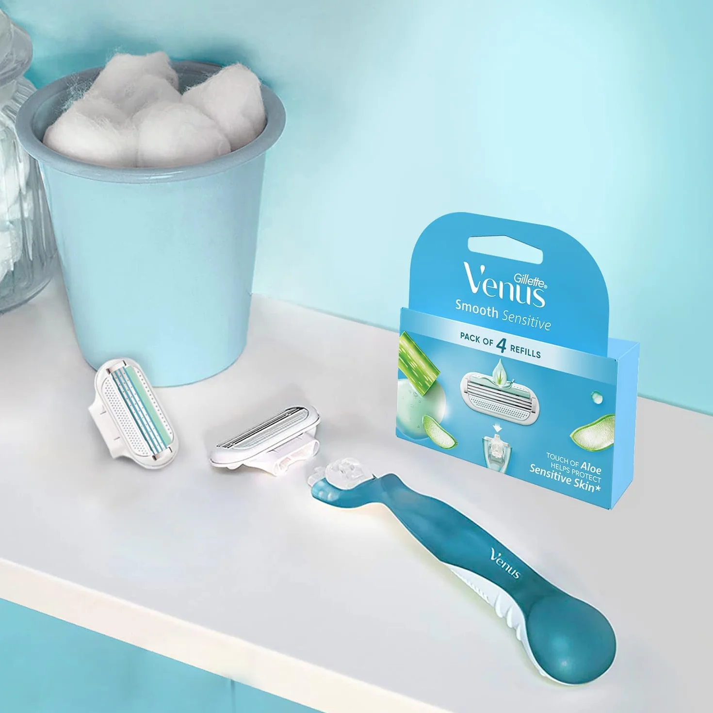 Gillette Venus Smooth - Lame per rasoio da donna, 4 ricambio