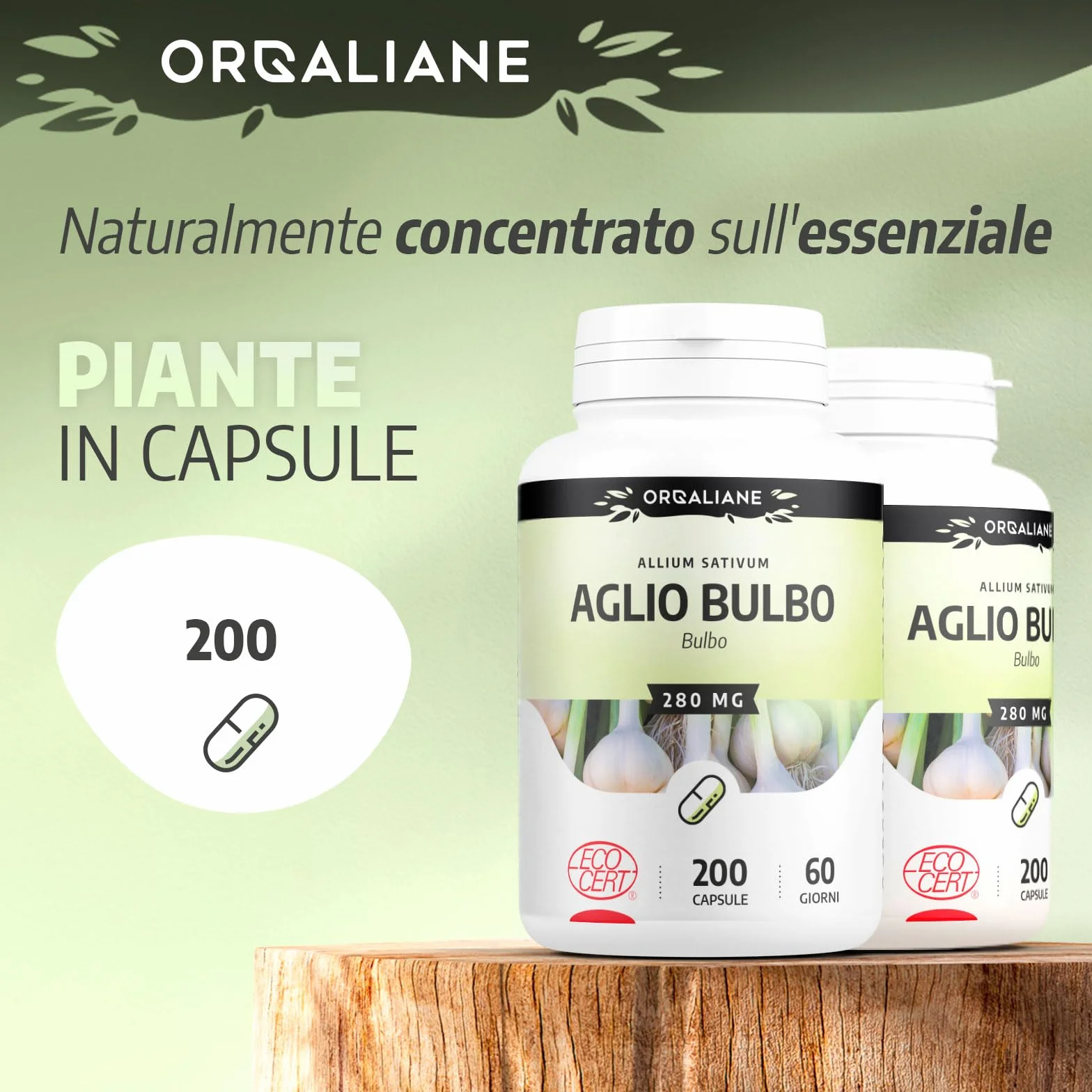 Aglio bulbo Biologico - 280mg - 200 capsule
