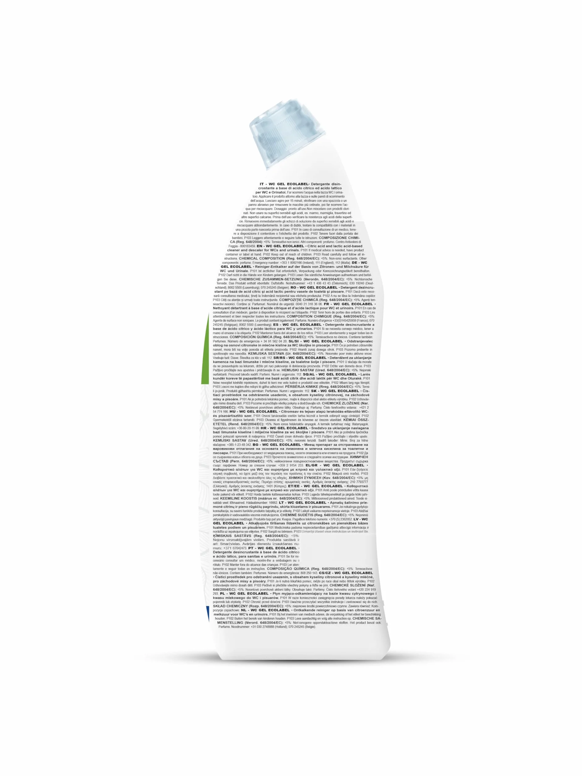 Sanitec WC GEL Green Power 700 ml Gel disincrostante per WC con EU Ecolabel