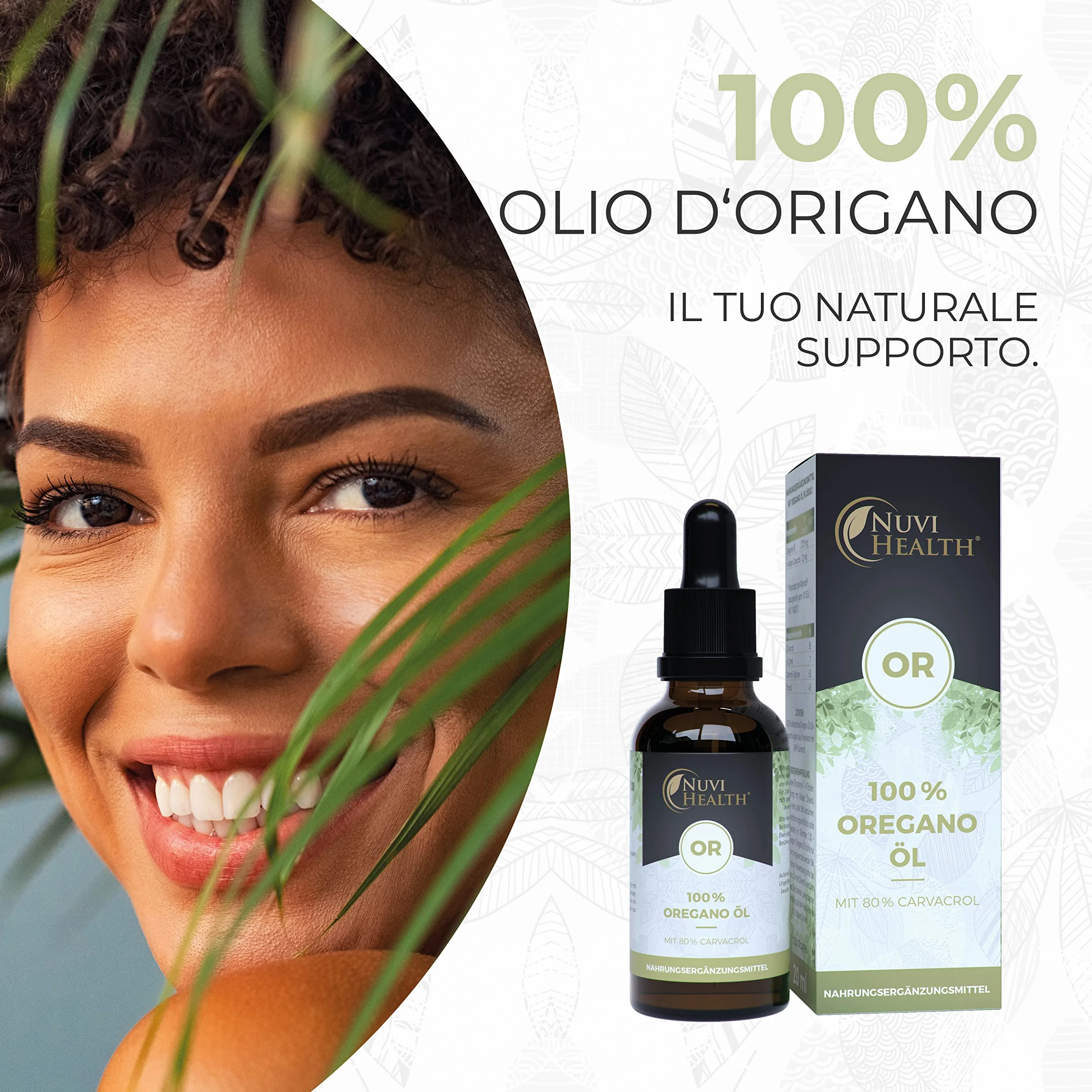 Olio essenziale di origano 20 ml 80% carvacrolo dalla Francia vegano