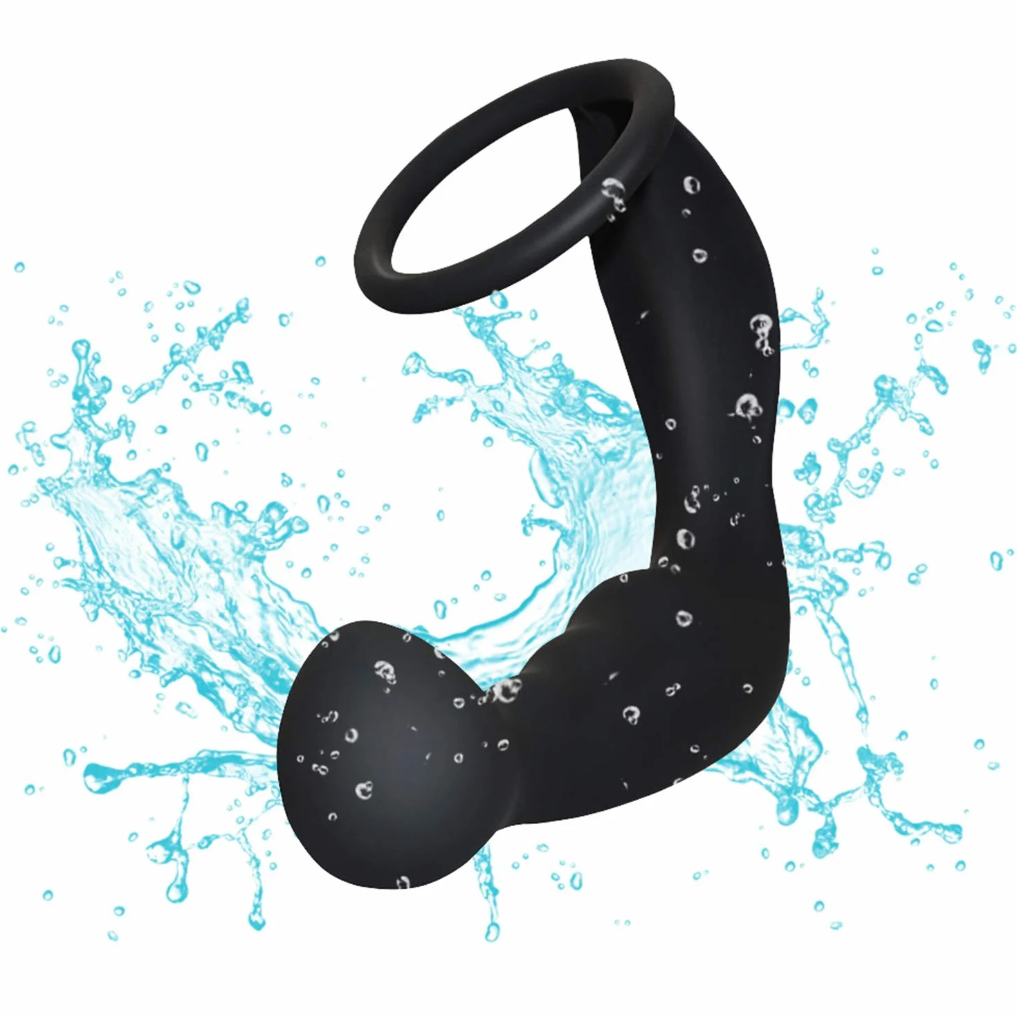 Massaggiatore prostatico – 7 diversi design – Vibration Plug anale prostata – Stimolatore anale sesso uomo erotico G voi massaggiatore giocattolo sessuale (1 anello da pozzetto – sottile – con