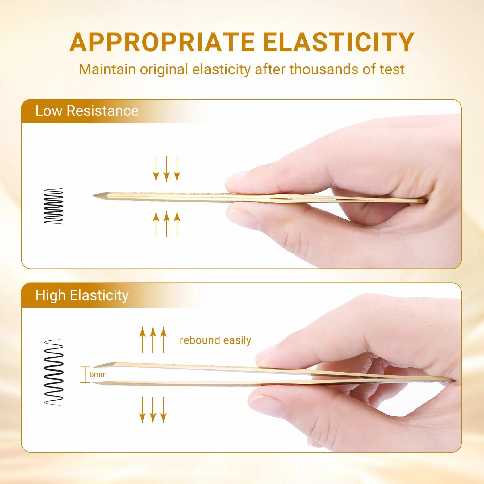 NAGARAKU Pinzette Fibra Ciglia Volume Innesto Pinzetta Oro Punta 0,8cm Fibra Di Precisione Punta Professionali Antistatiche Antiscivolo Inossidabile Tweezer Per Mega Lash Volume Fans (80 Gradi AG-10)
