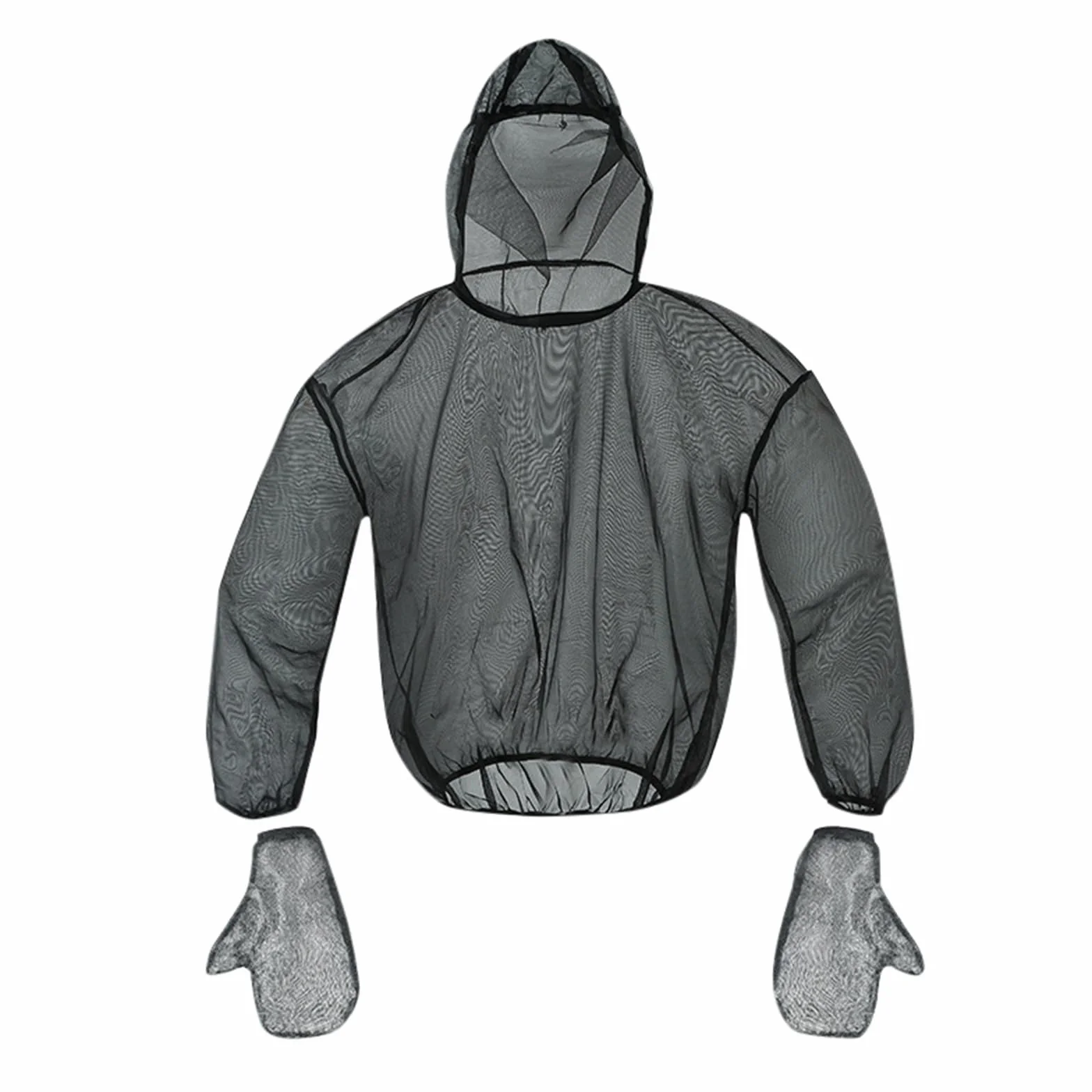 Giacca antizanzare per adulti a rete con cappuccio abbigliamento da esterno
