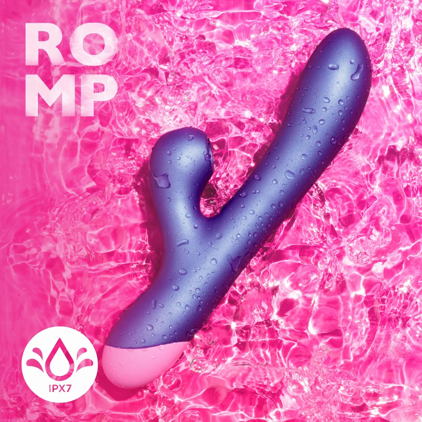 ROMP Pulse Vibratore Rabbit con Suzione Clitoridea | Sex Toy avec Tecnologia Pleasure Air | Vibratore per il Punto G e Clitoride | Ricaricabile e Impermeabile | Giocattolo Sessuale Adulti per Donna