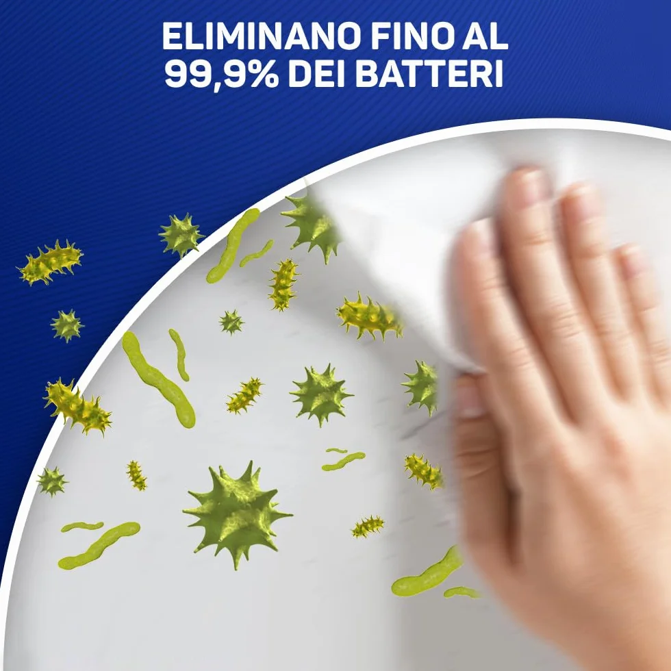 Napisan Salviette Disinfettanti Sgrassanti al Limone 5x80 Biodegradabili Compostabili Multisuperfici