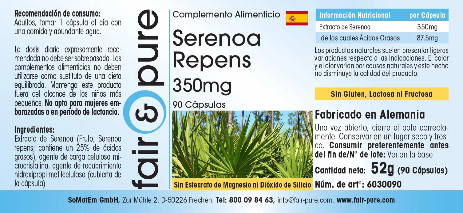 Fair & Pure Saw Palmetto 350mg con Beta-sitosterolo 90 Capsule