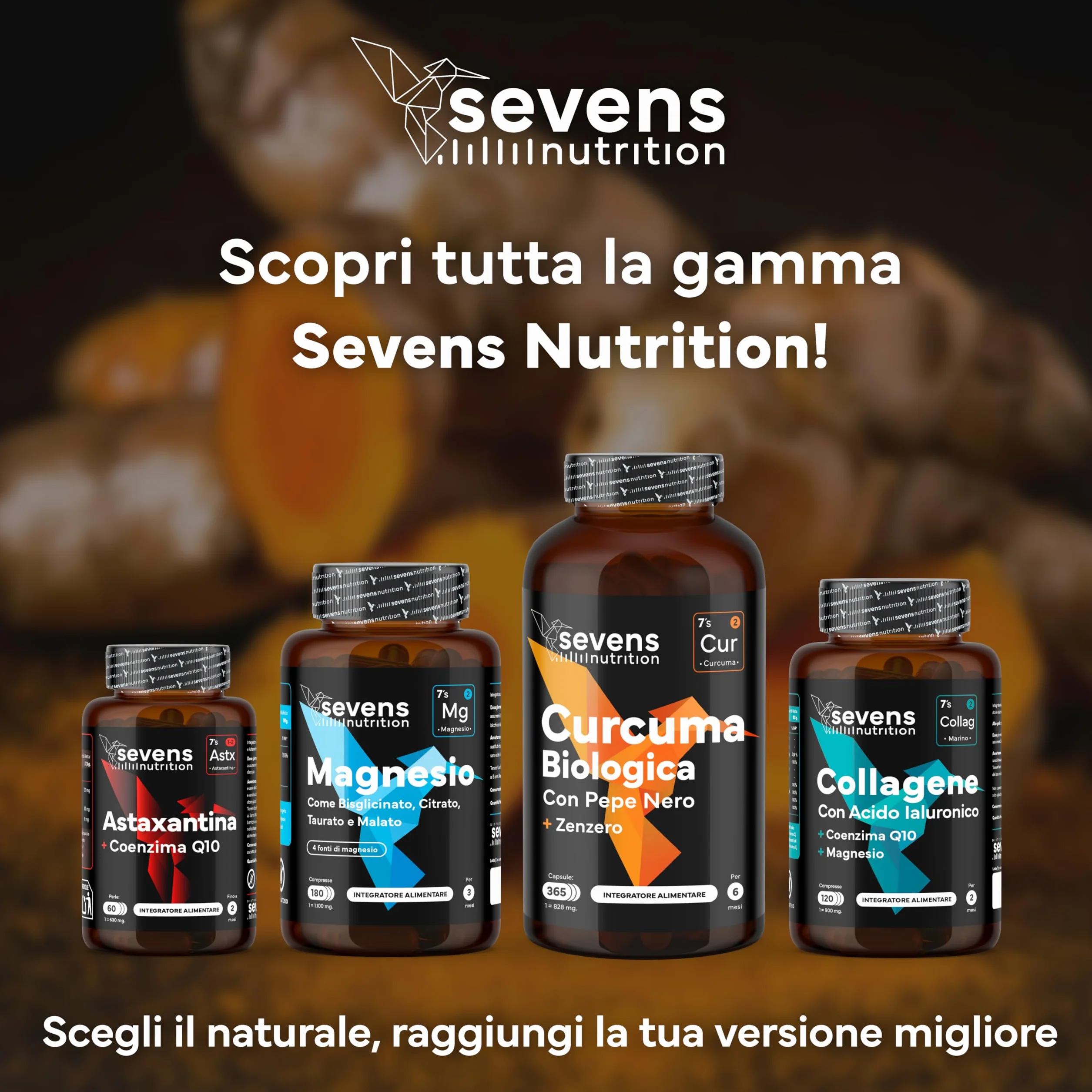 Curcumina 95% Curcuminoidi con Piperina e BioPerine® - Capsule Alta Biodisponibilità - Integratore Articolazioni e Digestione