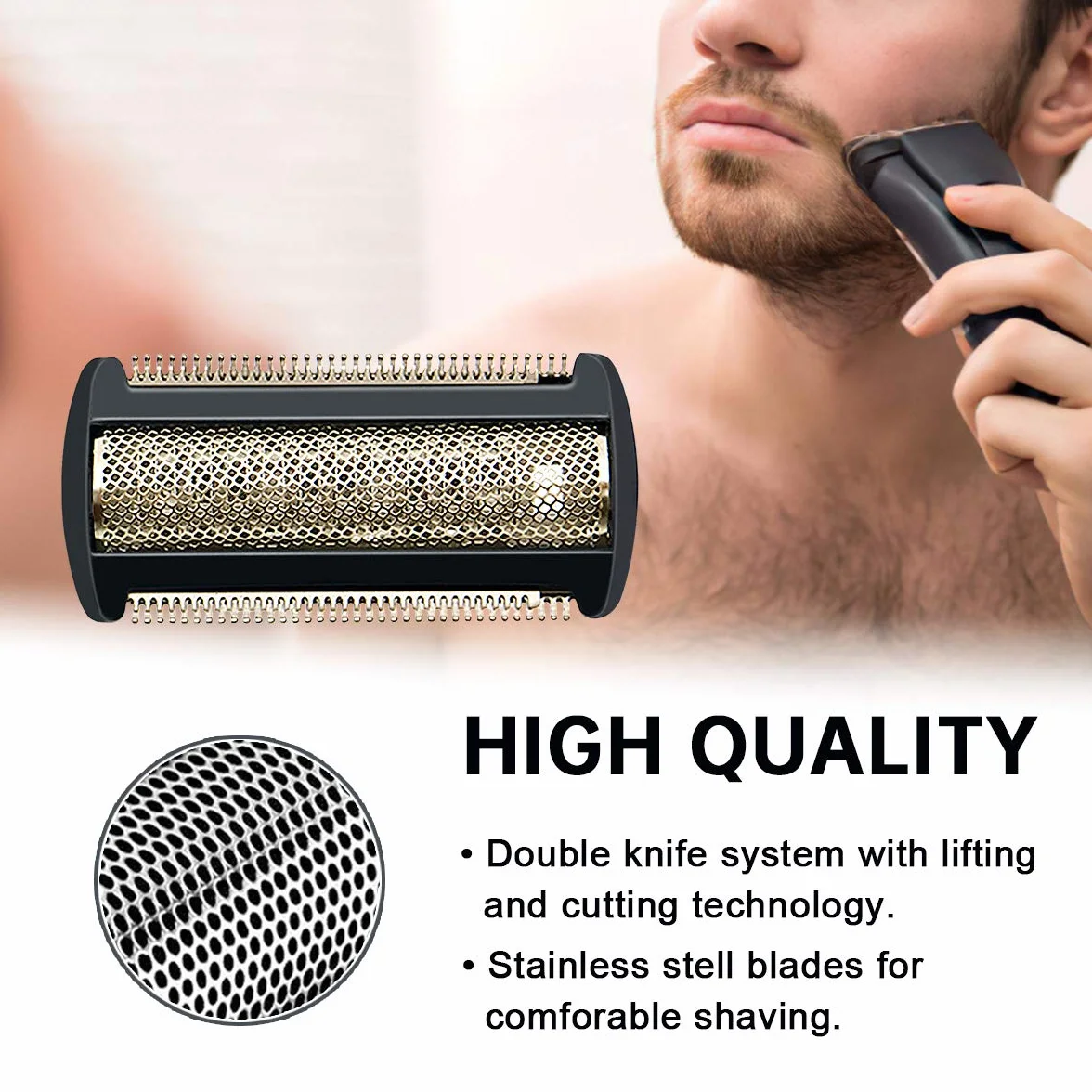 YanBan Testa di ricambio Bodygroom compatibile con Philips bg2024 bg2025 bg2026 bg2028 bg2036 bg2038 bg2040 tt2021 tt2030 tt2040 serie 7000 e serie 3000