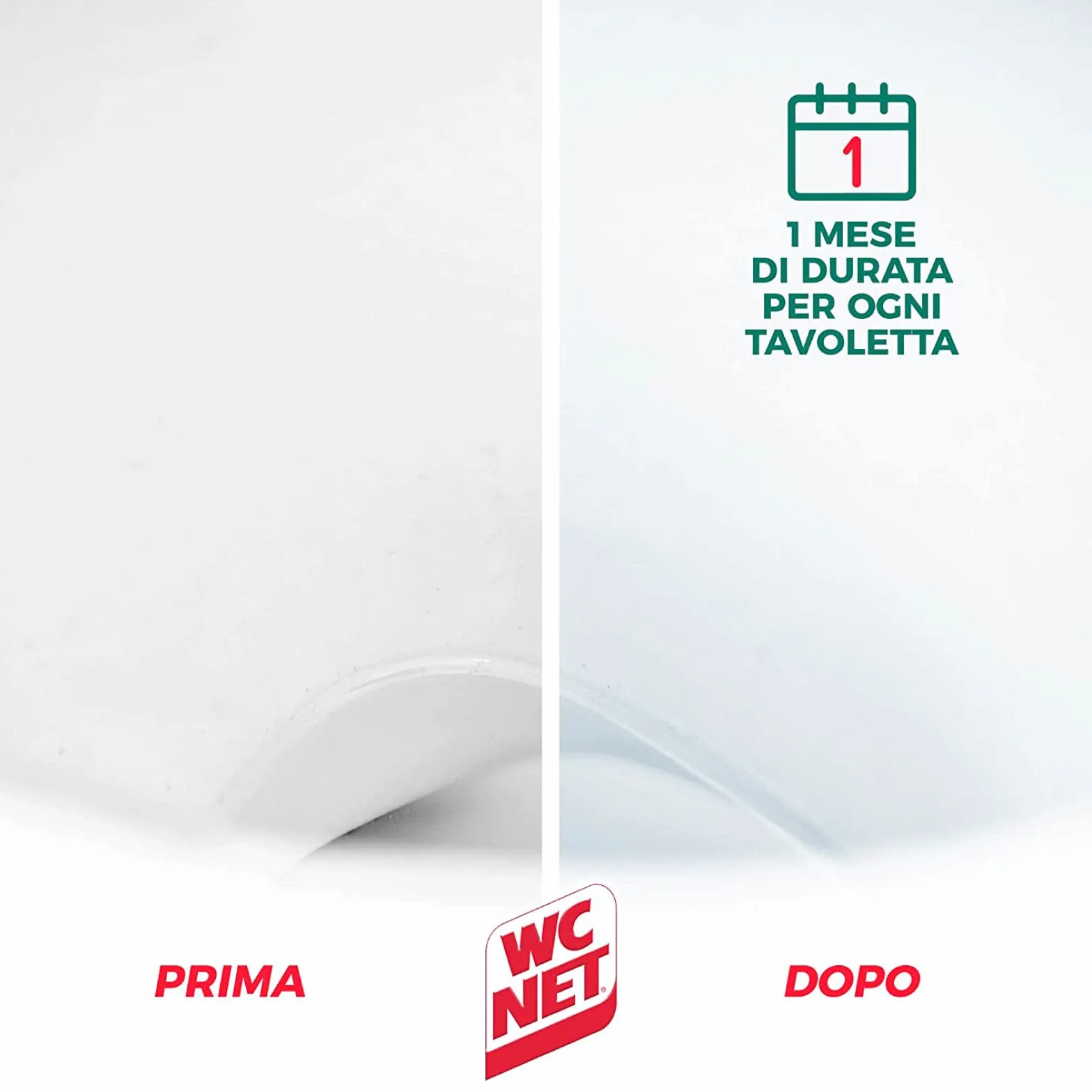 Wc Net - Tavoletta Profumoso 3 Effect, Detergente Igienizzante Solido per WC, Fragranza Ocean Fresh, 4 Pezzi x 4 Confezioni