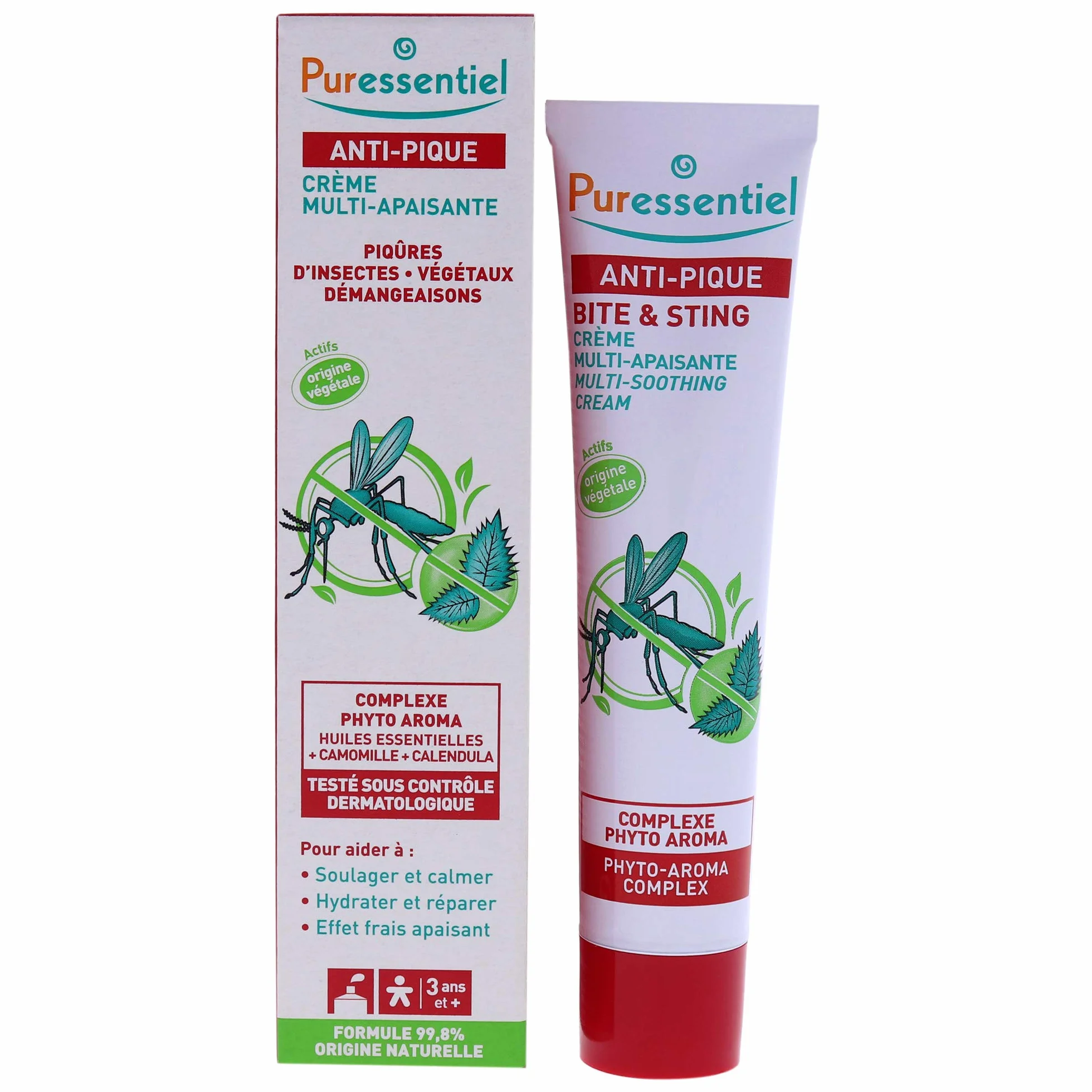 Puressentiel - Sos insetti - Crema Multi-Lenitiva - Punture di insetti e piante - 100% di origine naturale - Effetto fresco - Lenisce il prurito e l'irritazione - 40 ml