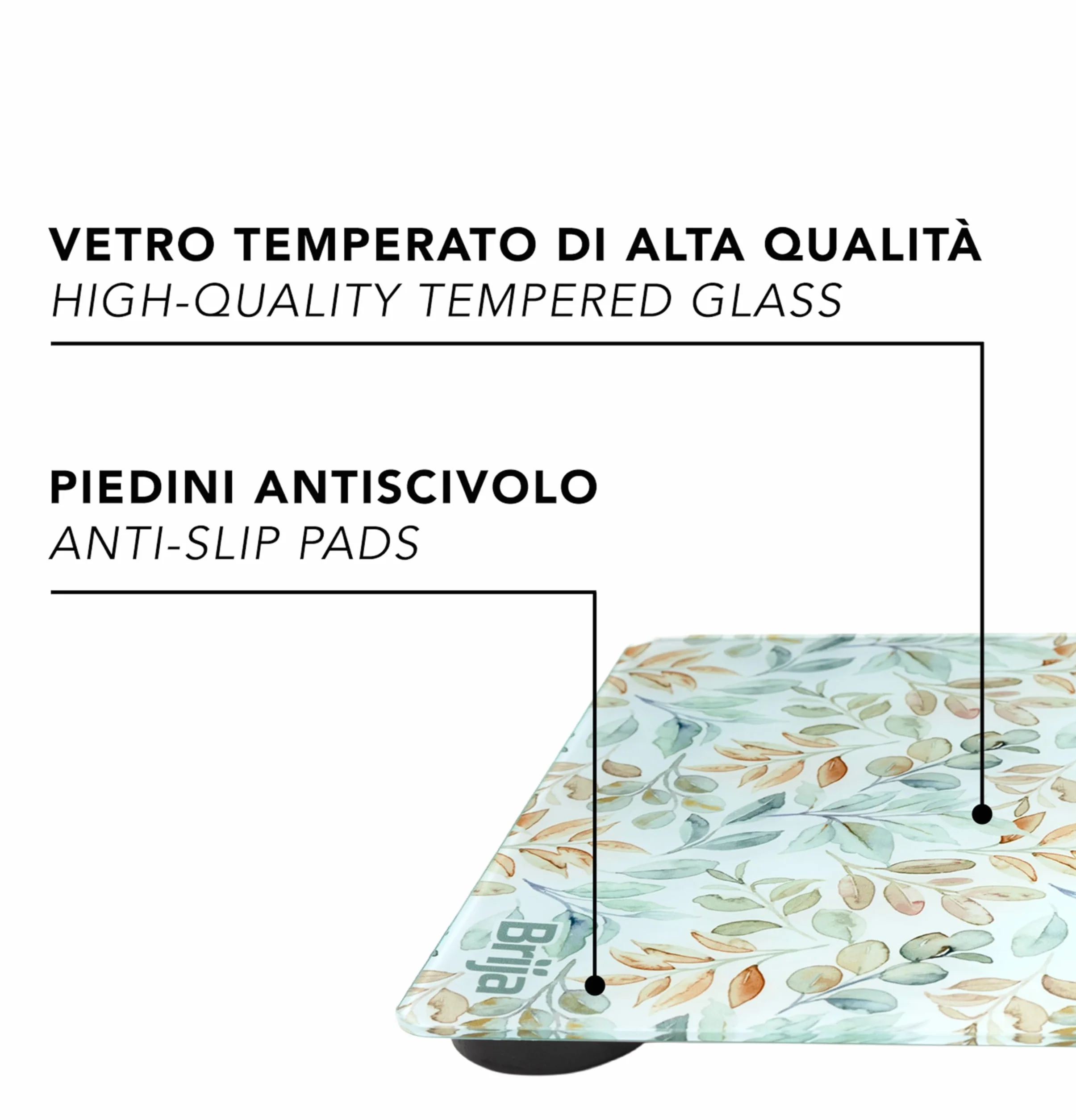 IPEA Bilancia Pesa Persone Digitale Ultra Sottile 180Kg 0,1KG Vetro Temperato