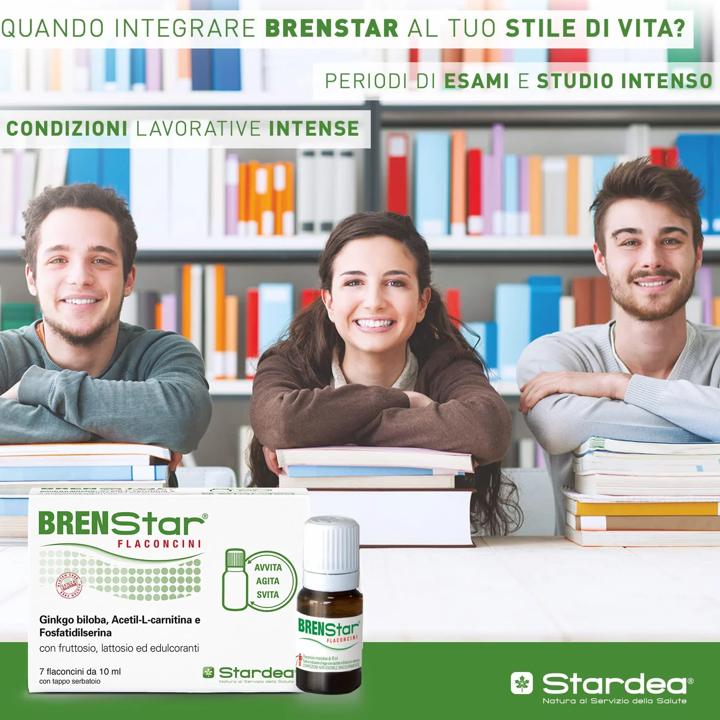 Ginkgo Biloba | Integratore per Memoria e Concentrazione | Integratore naturale stanchezza metale e fisica | Ginkgo Biloba da Bere | 7 flaconcini facile utilizzo | STARDEA Brenstar